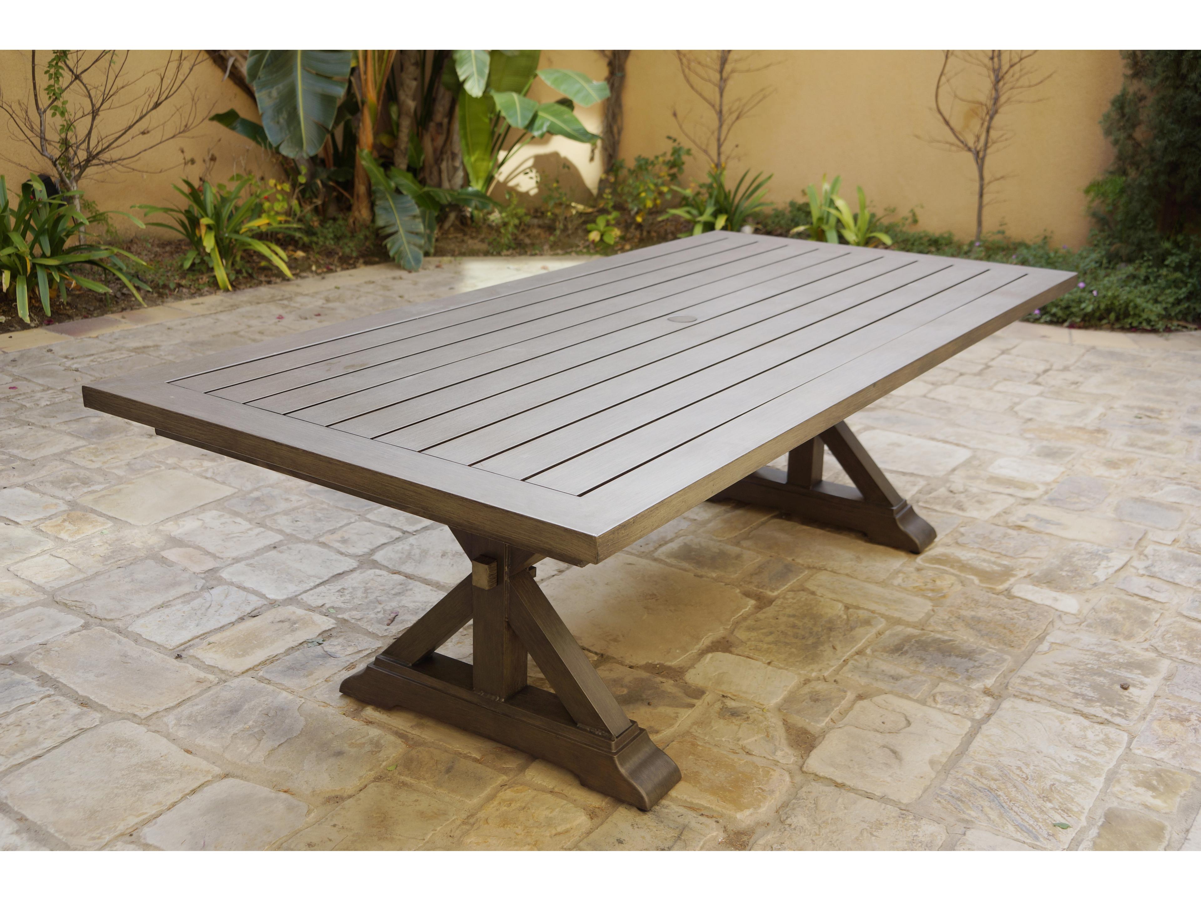 Darlee Outdoor Living Brooklyn Aluminum Multi-Brown 9 Piece Dining Set with Cushions