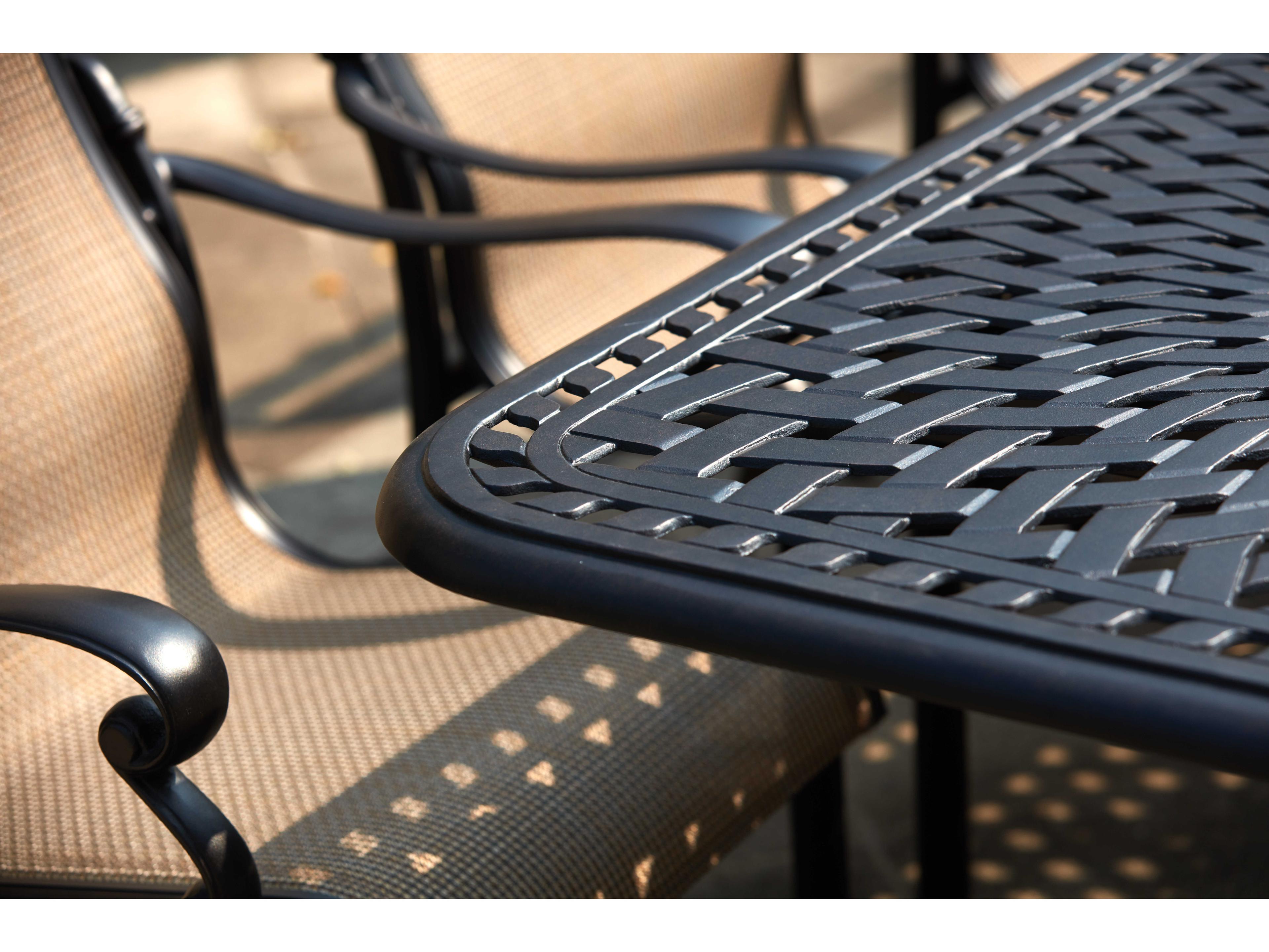 Darlee Outdoor Living Monterey Sling Cast Aluminum Antique Bronze 11 Piece Dining Set