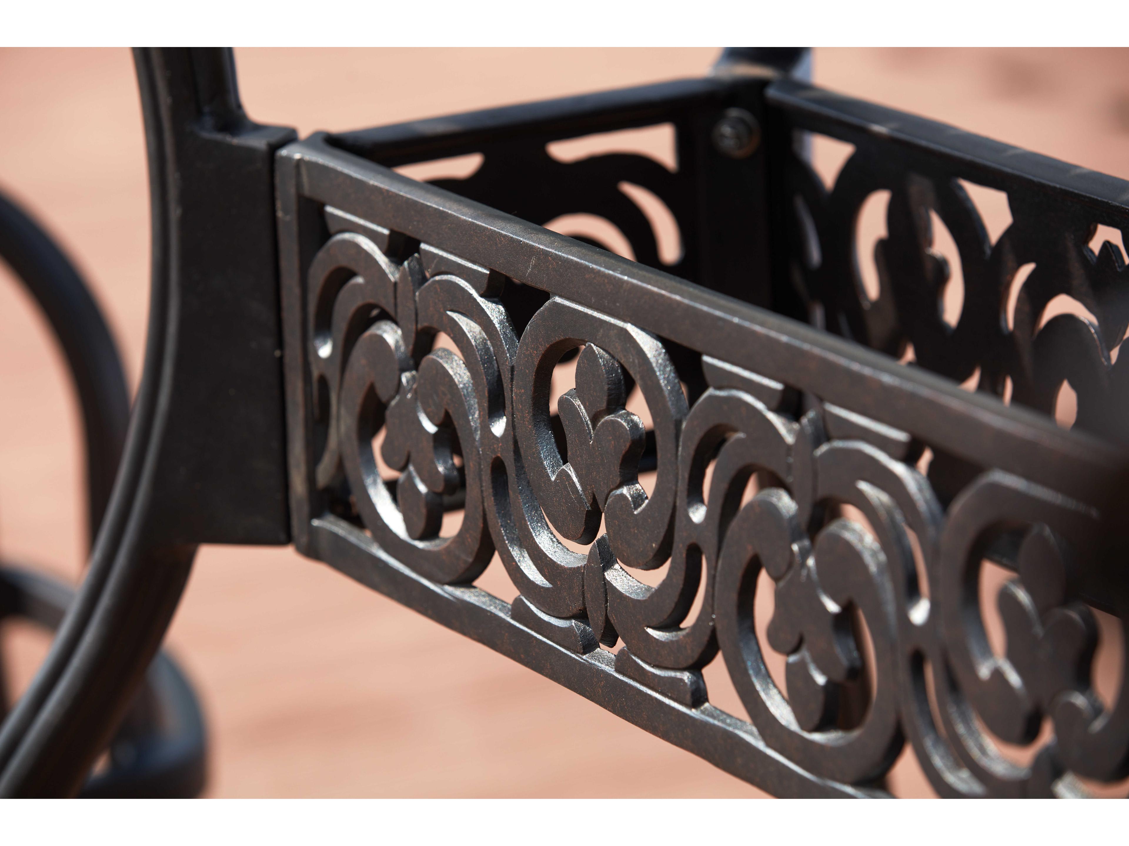 Darlee Outdoor Living Monterey Sling Cast Aluminum Antique Bronze 5 Piece Counter Set