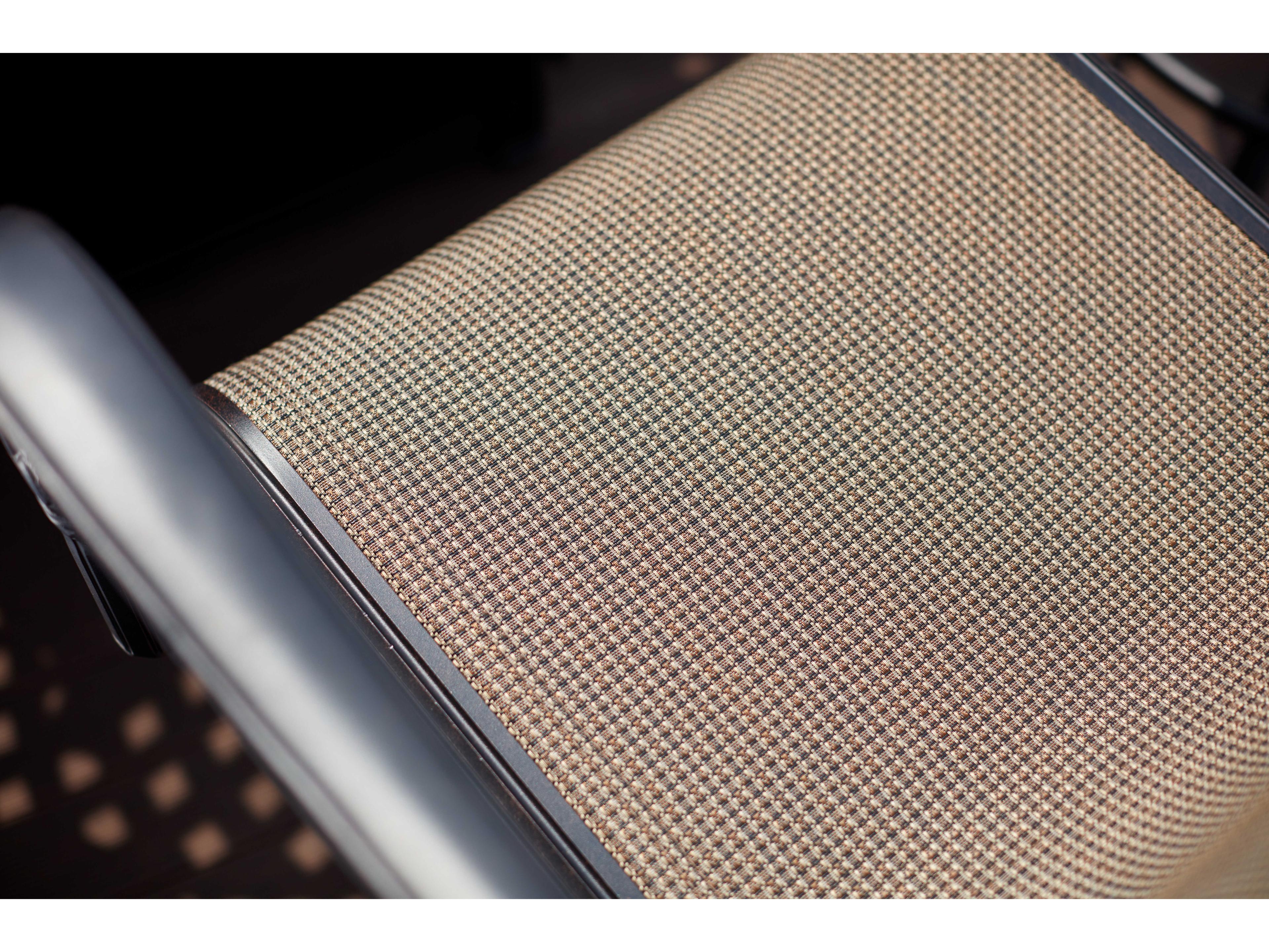 Darlee Outdoor Living Monterey Sling Cast Aluminum Antique Bronze 7 Piece Fire Pit Counter Set