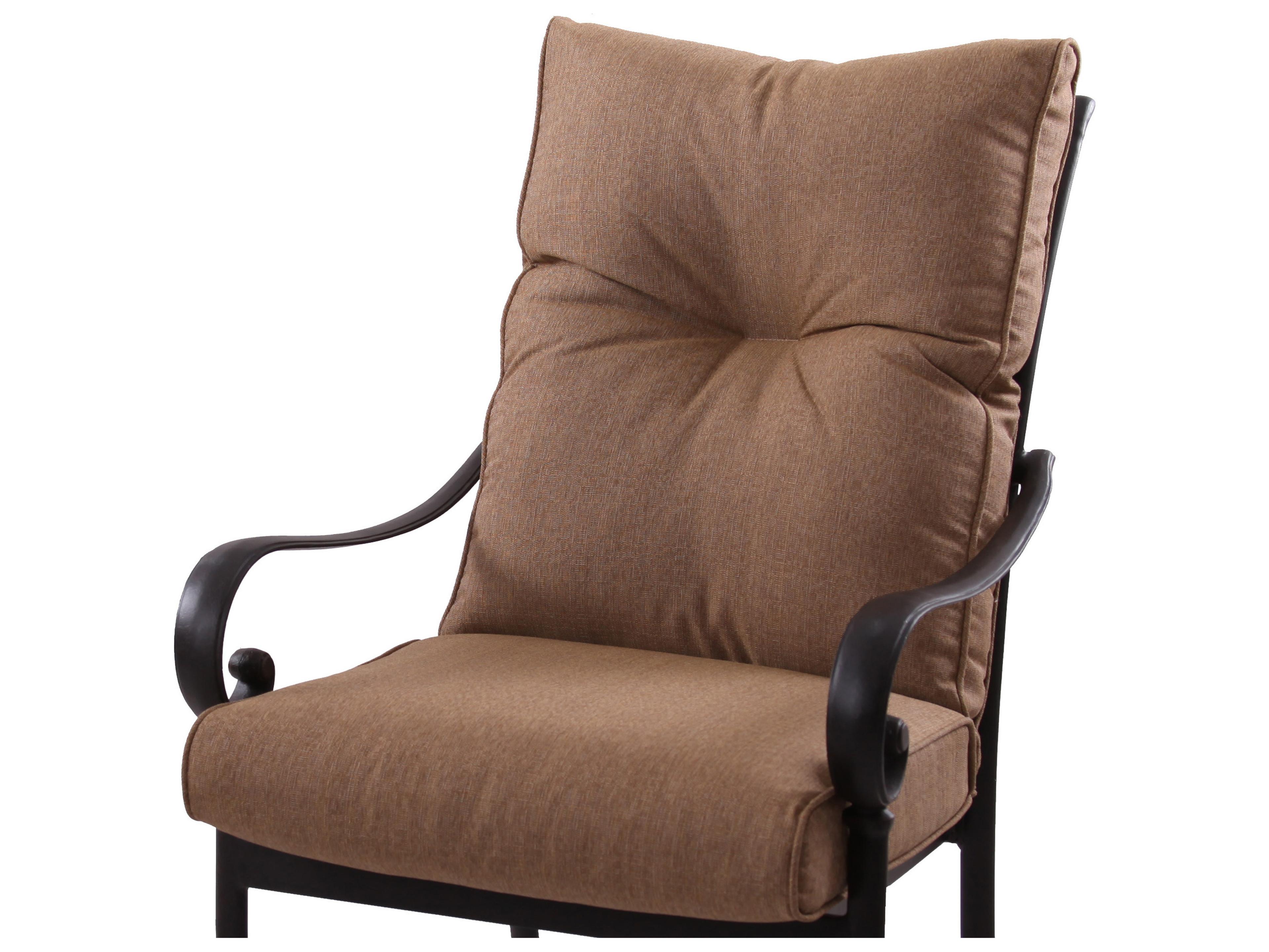 Darlee Outdoor Living Santa Anita Cast Aluminum Dining Chair with Cushions Set of 4