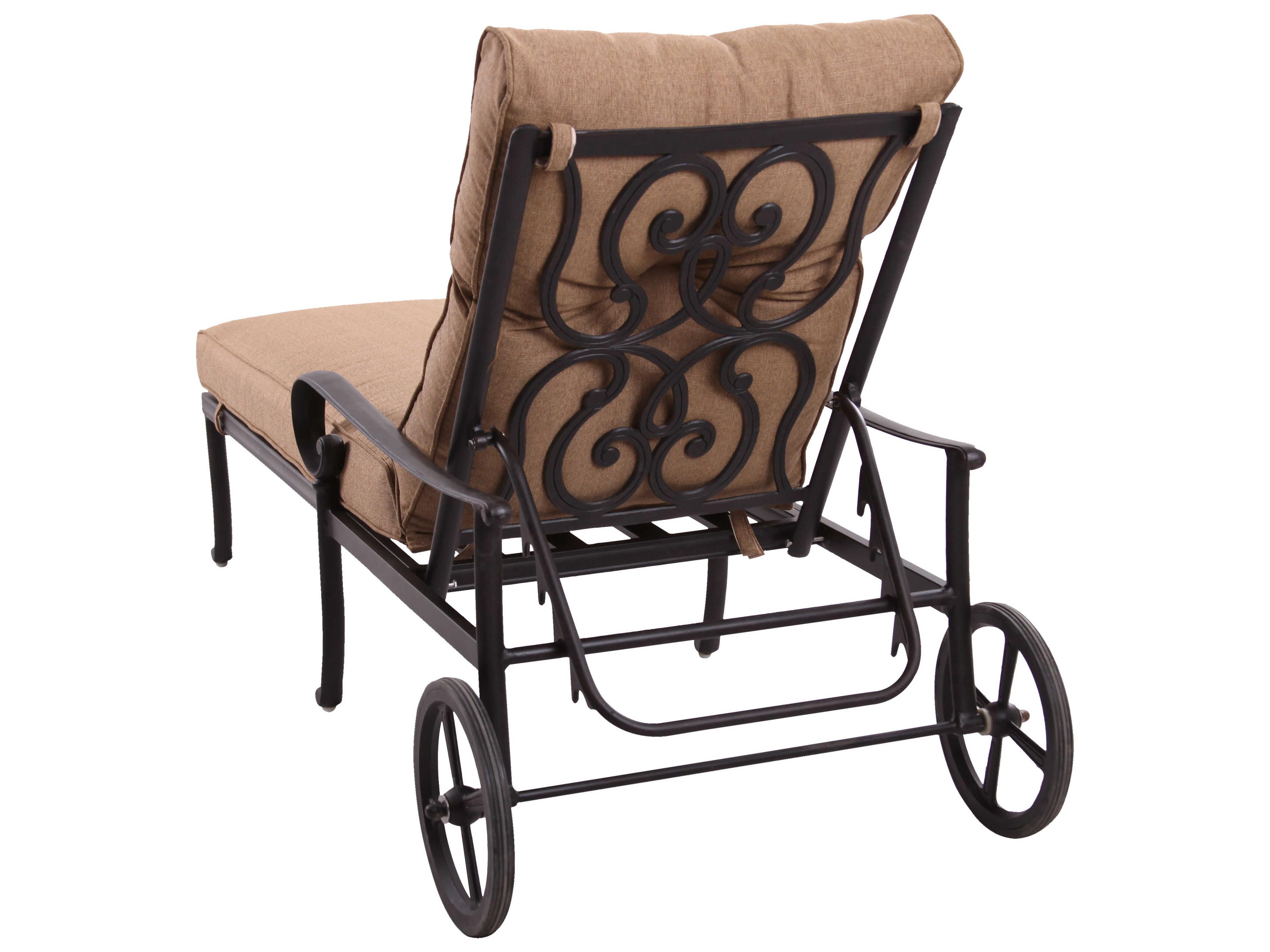 Darlee Outdoor Living Santa Anita Cast Aluminum Antique Bronze 3 Piece Lounge Set with Ice Bucket Insert