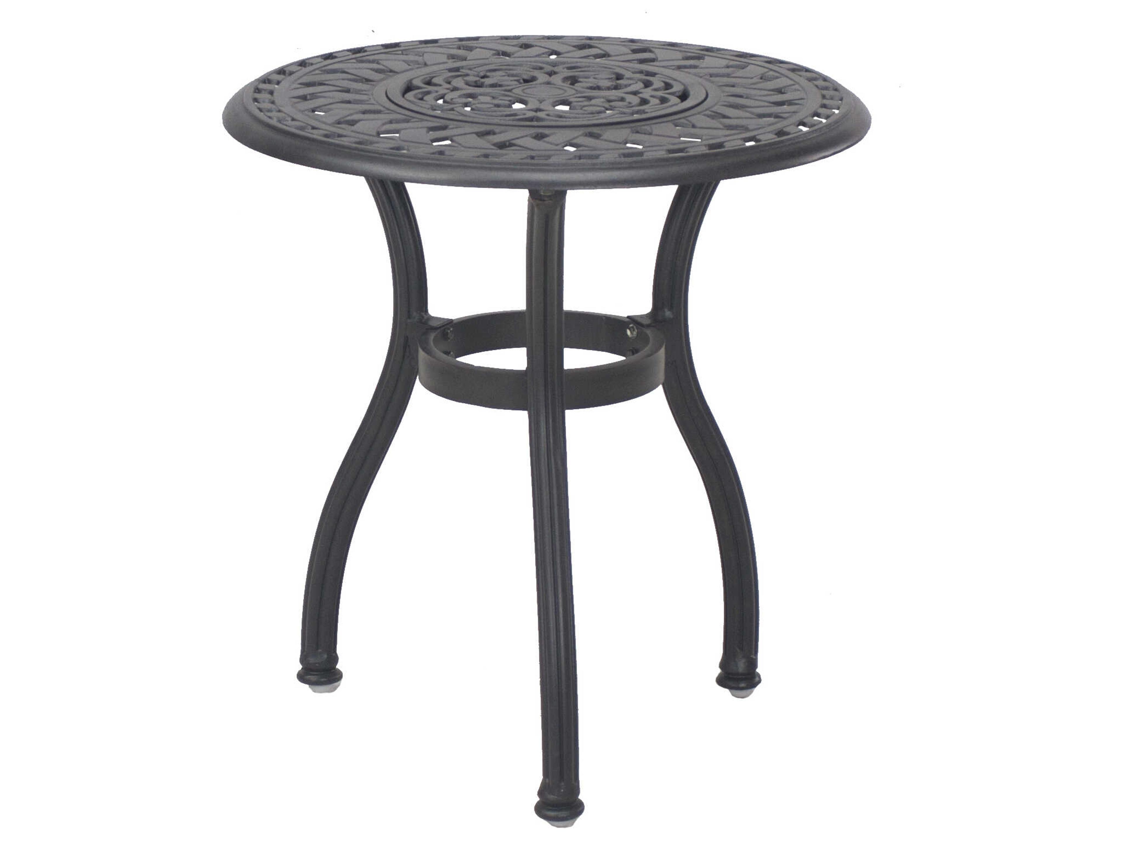 Darlee Outdoor Living Santa Anita Cast Aluminum Antique Bronze 3 Piece Lounge Set with Ice Bucket Insert