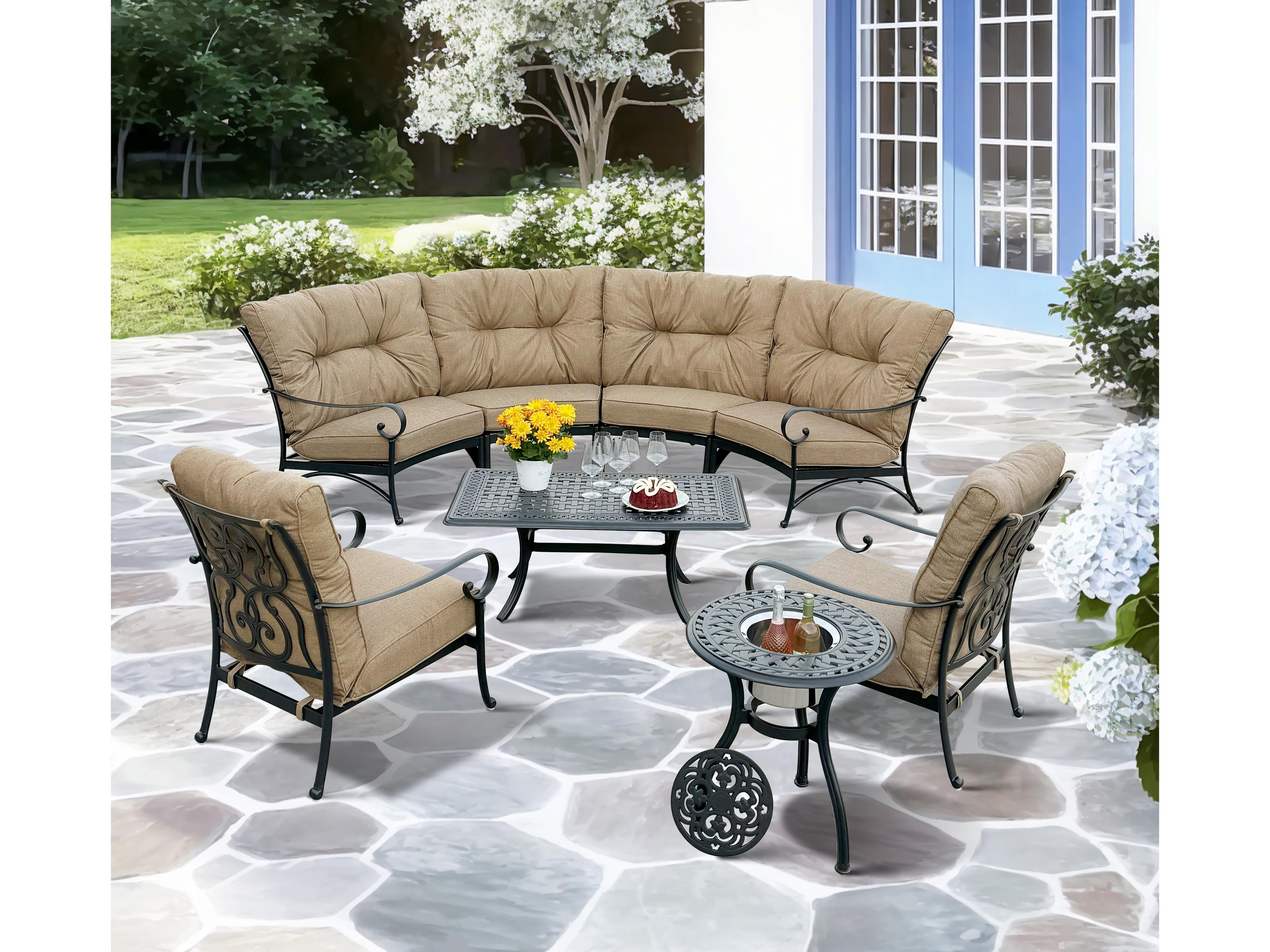 Santa Anita 8-Piece Conversation Set with Sunbrella Cushions