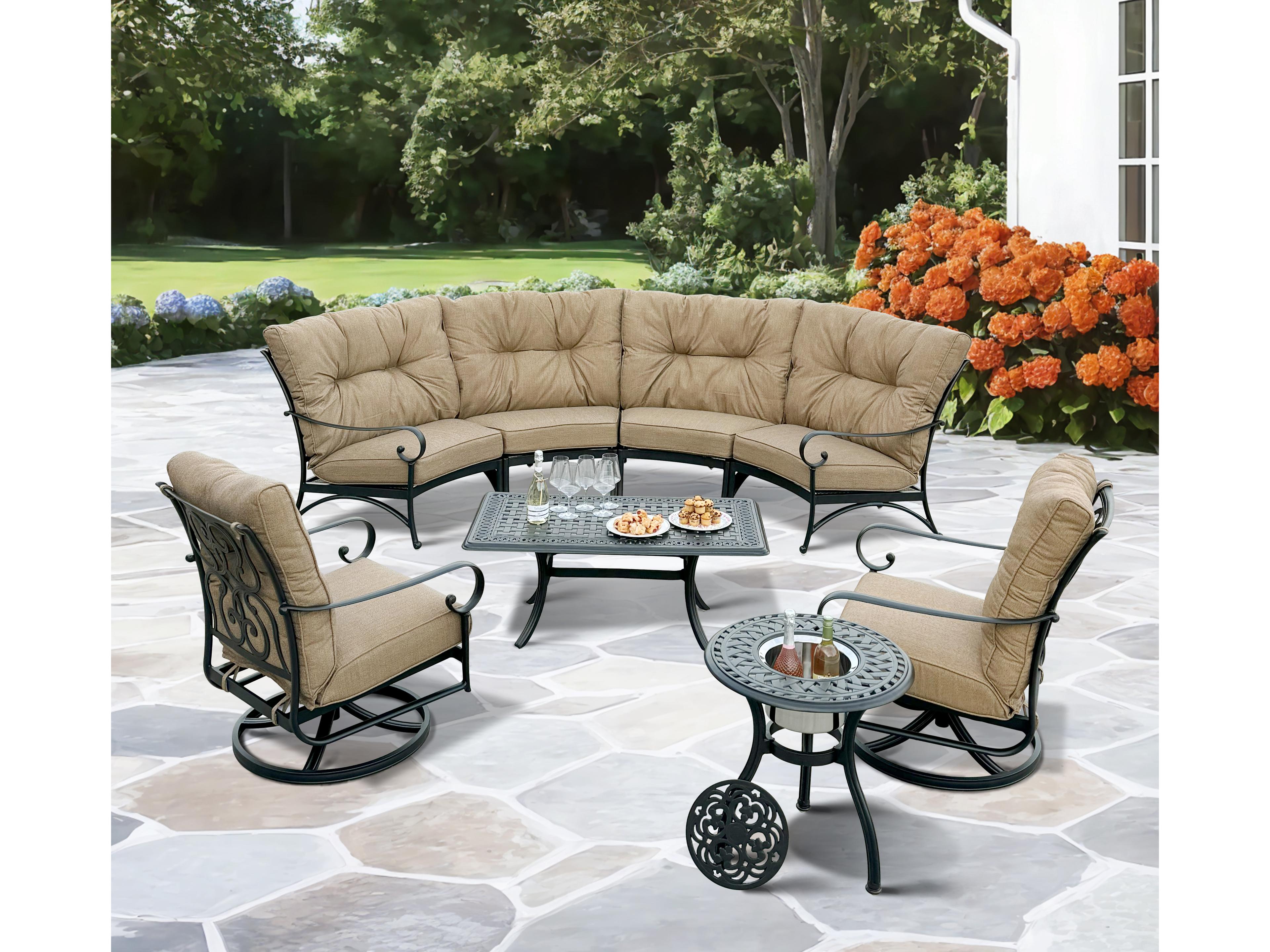 Santa Anita 8-Piece Conversation Set with Sunbrella Cushions