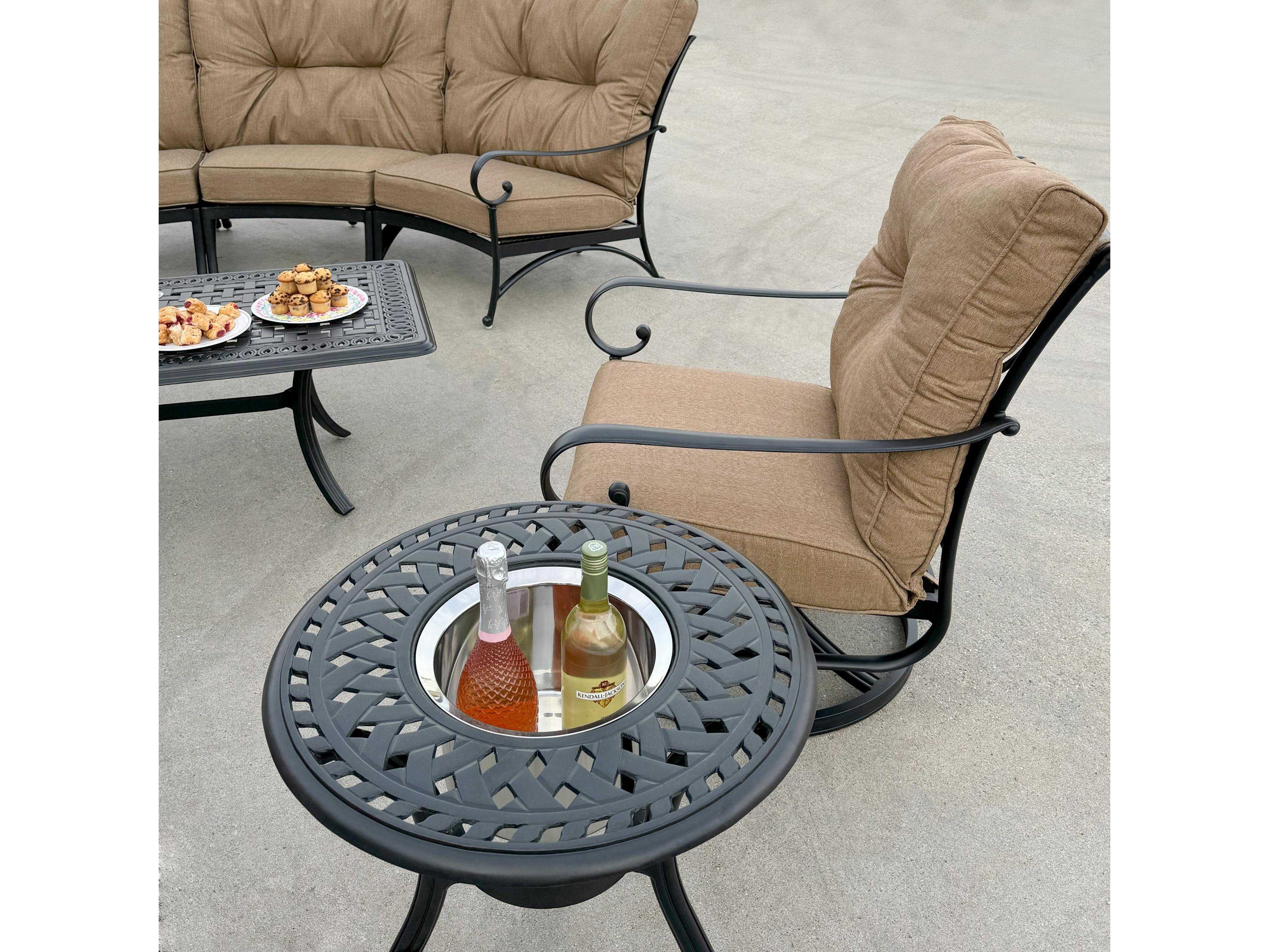 Darlee Outdoor Living Santa Anita 8-Piece Conversation Set with Sunbrella Cushions