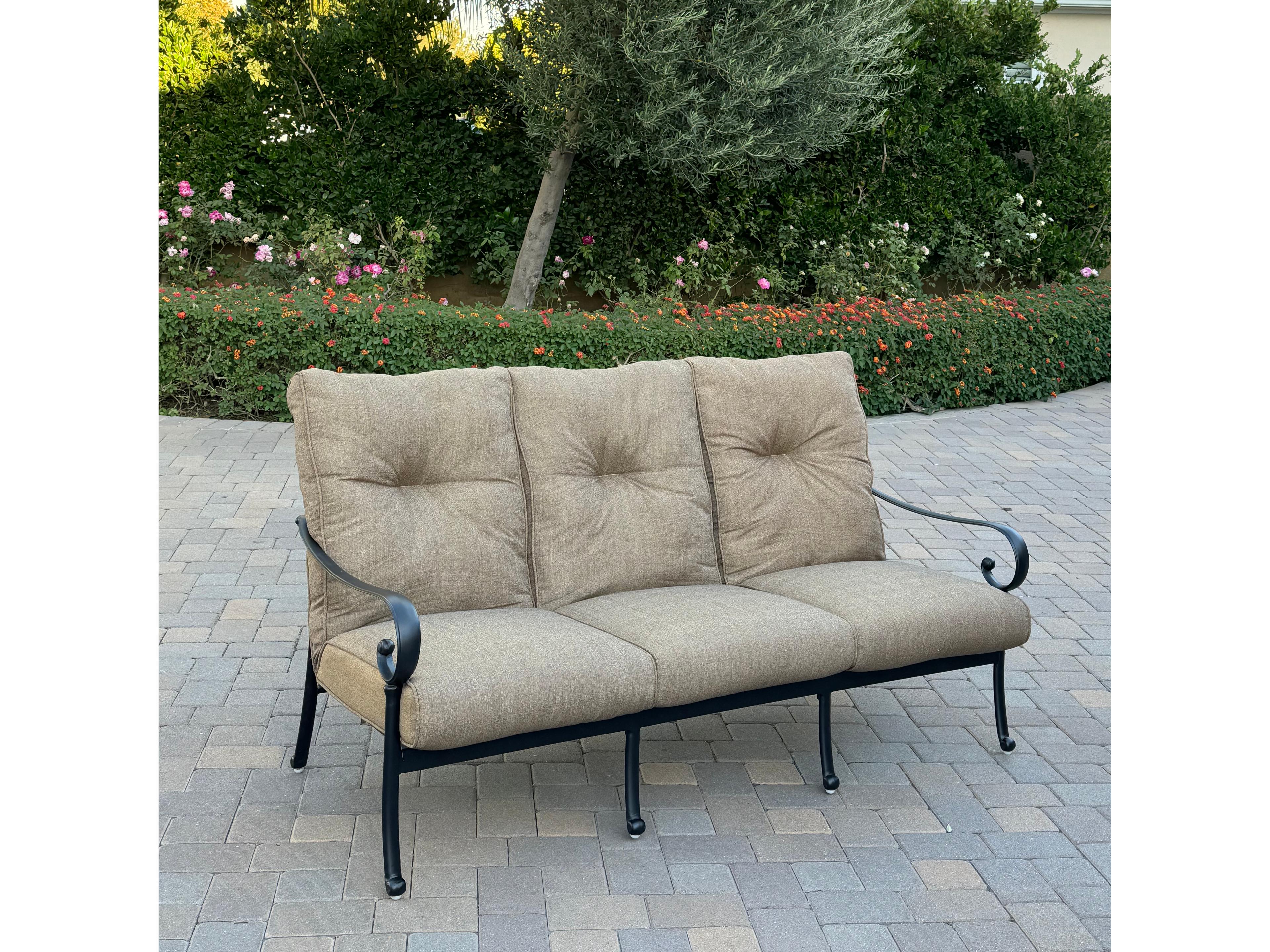 Darlee Outdoor Living Santa Anita 2-Piece Sofa Set with Sunbrella Cushions