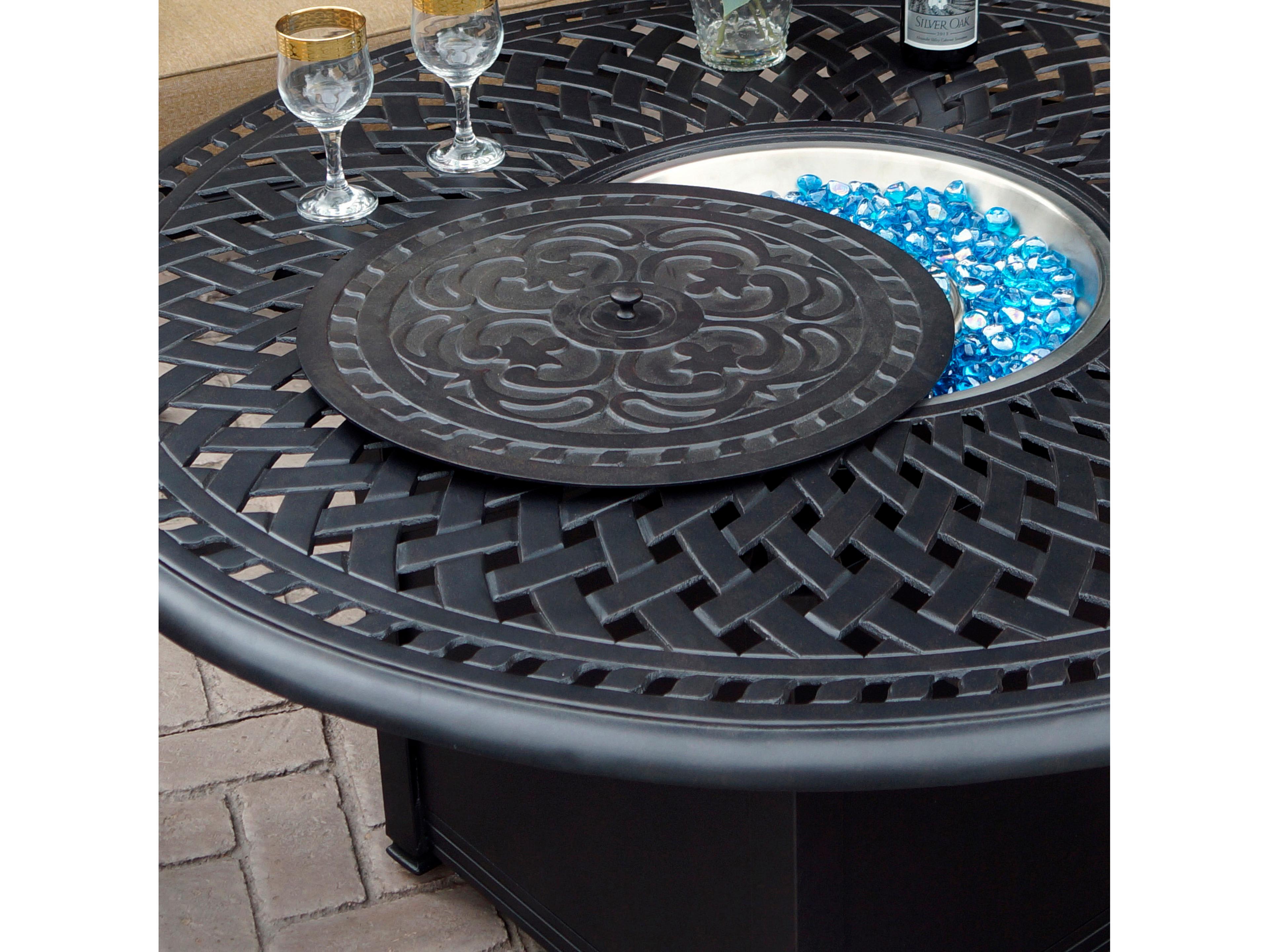 Darlee Outdoor Living Santa Anita Cast Aluminum 5-Piece Conversation Set with Sunbrella Cushions