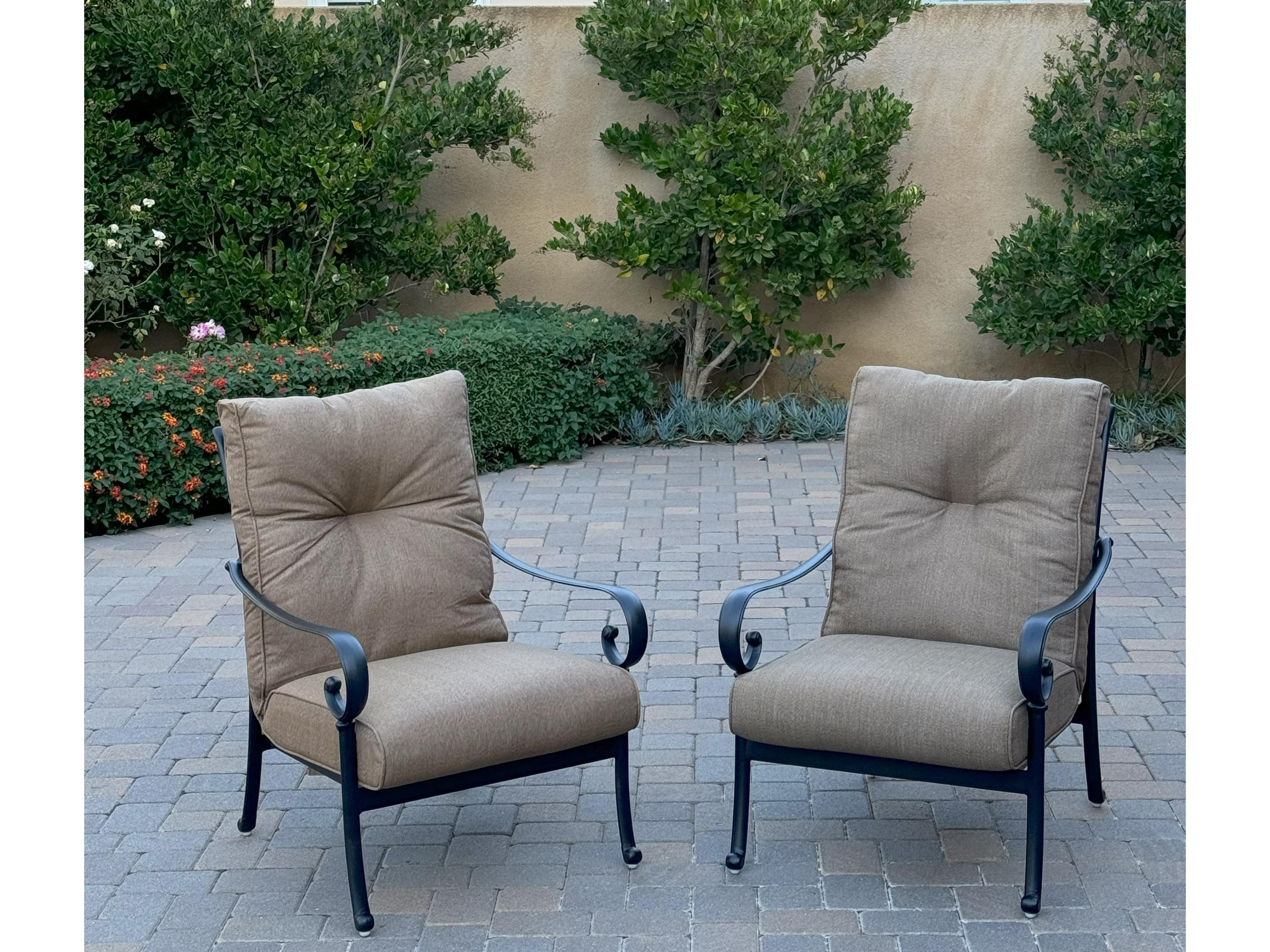 Darlee Outdoor Living Santa Anita Cast Aluminum 6-Piece Conversation Set with Sunbrella Cushions