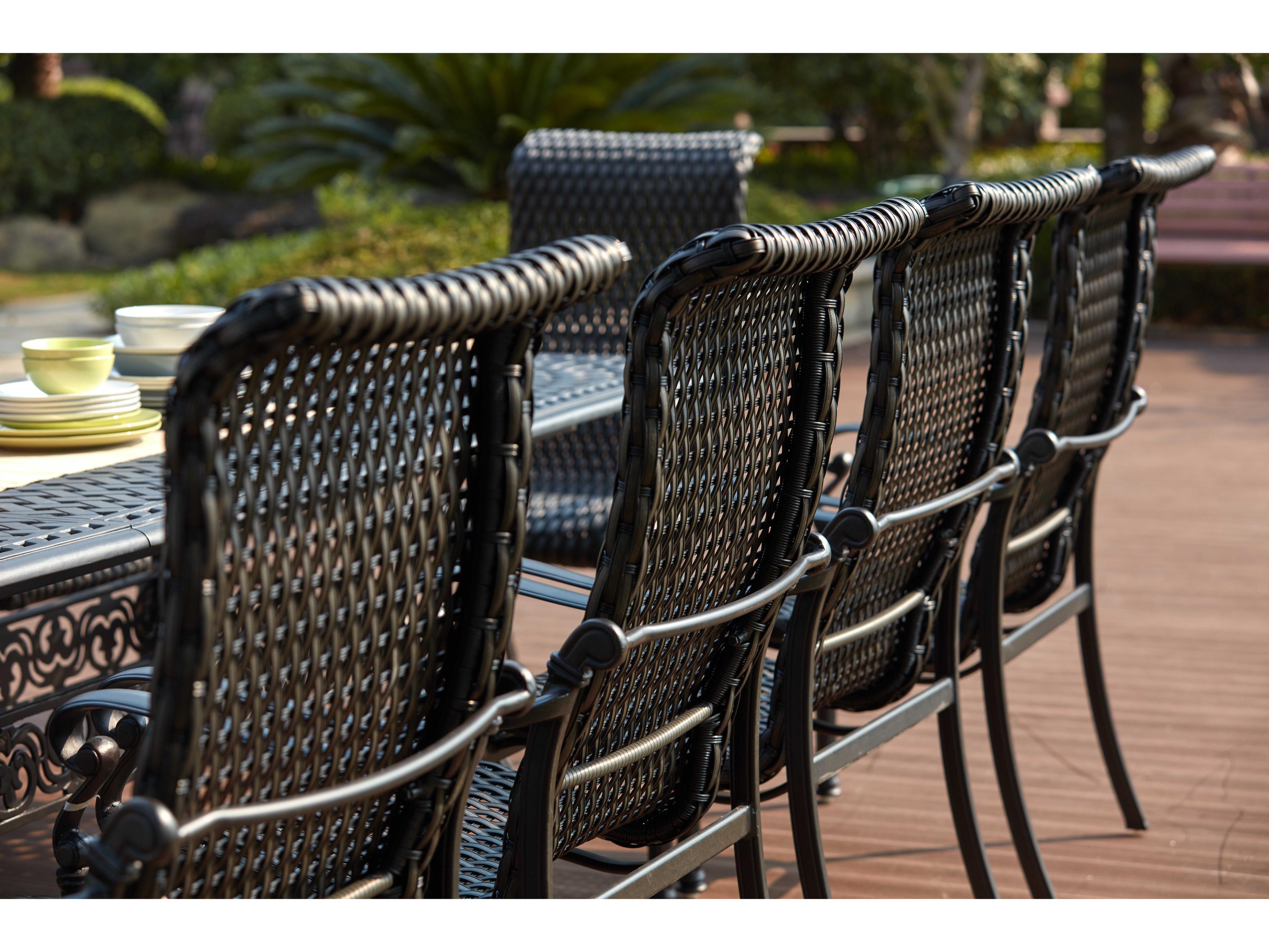 Darlee Outdoor Living Victoria Wicker Espresso 11 Piece Dining Set