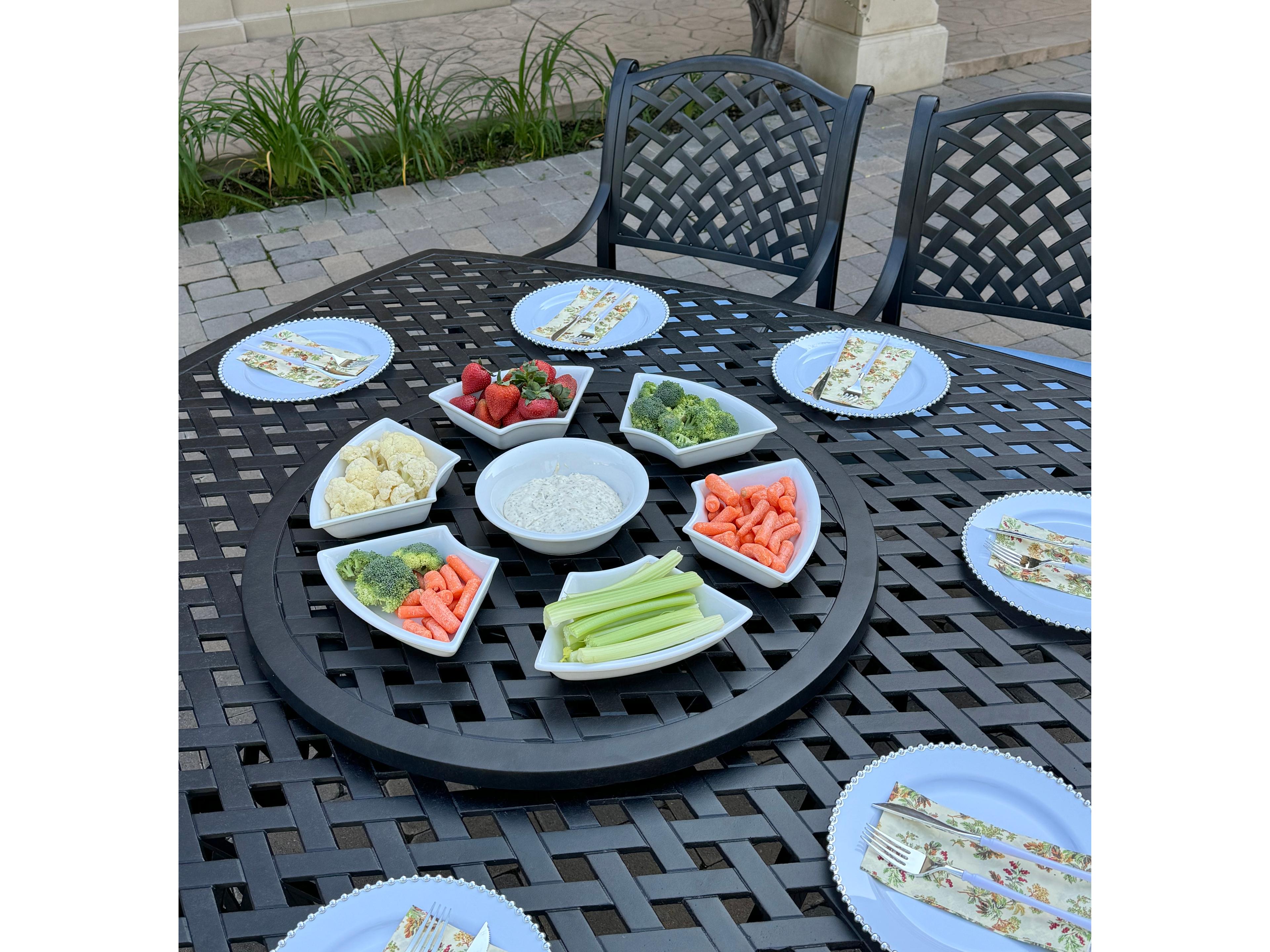 Darlee Outdoor Living Nassau Cast Aluminum 10-Piece Patio Dining Set