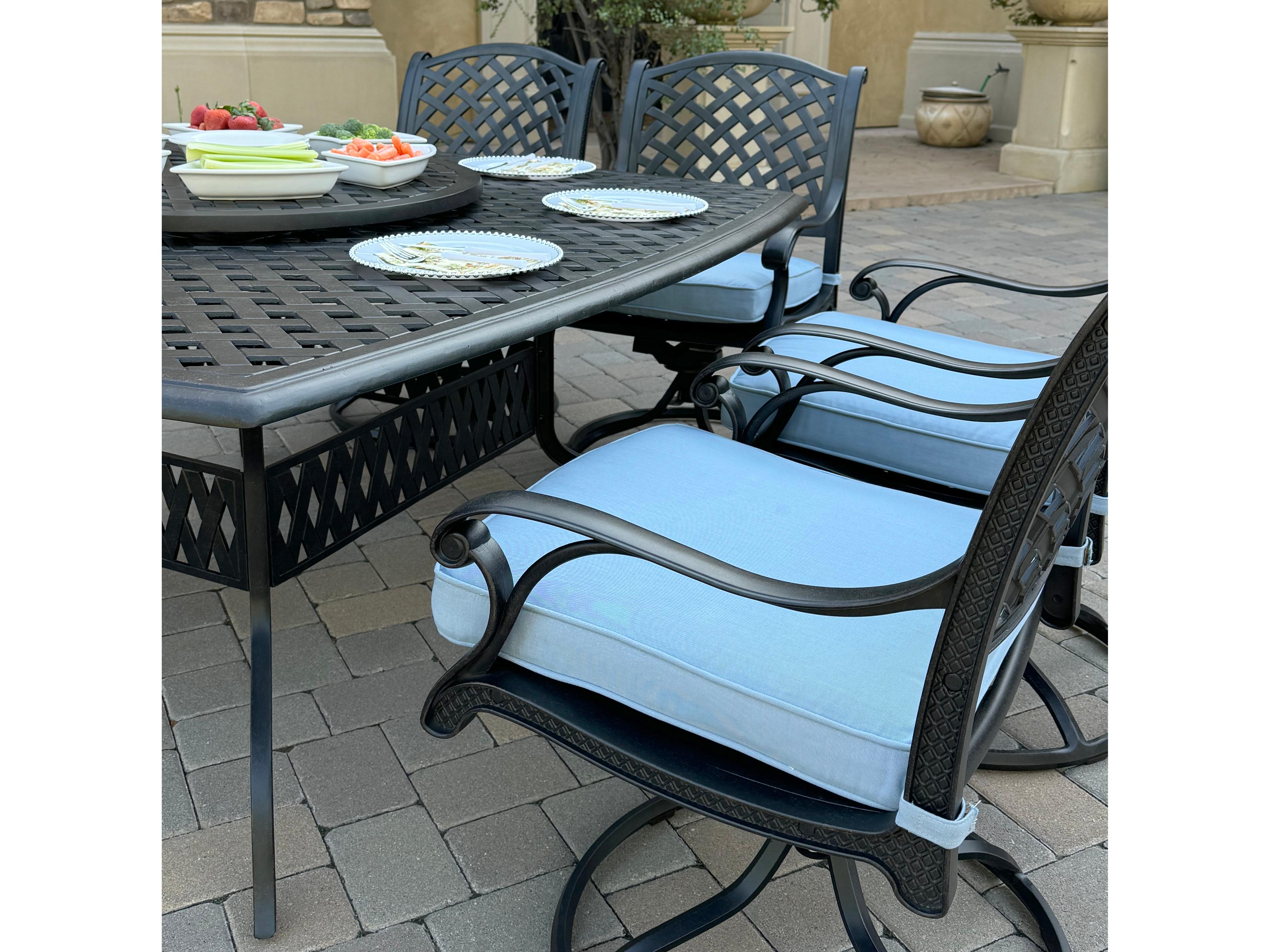 Darlee Outdoor Living Nassau Cast Aluminum 10-Piece Patio Dining Set