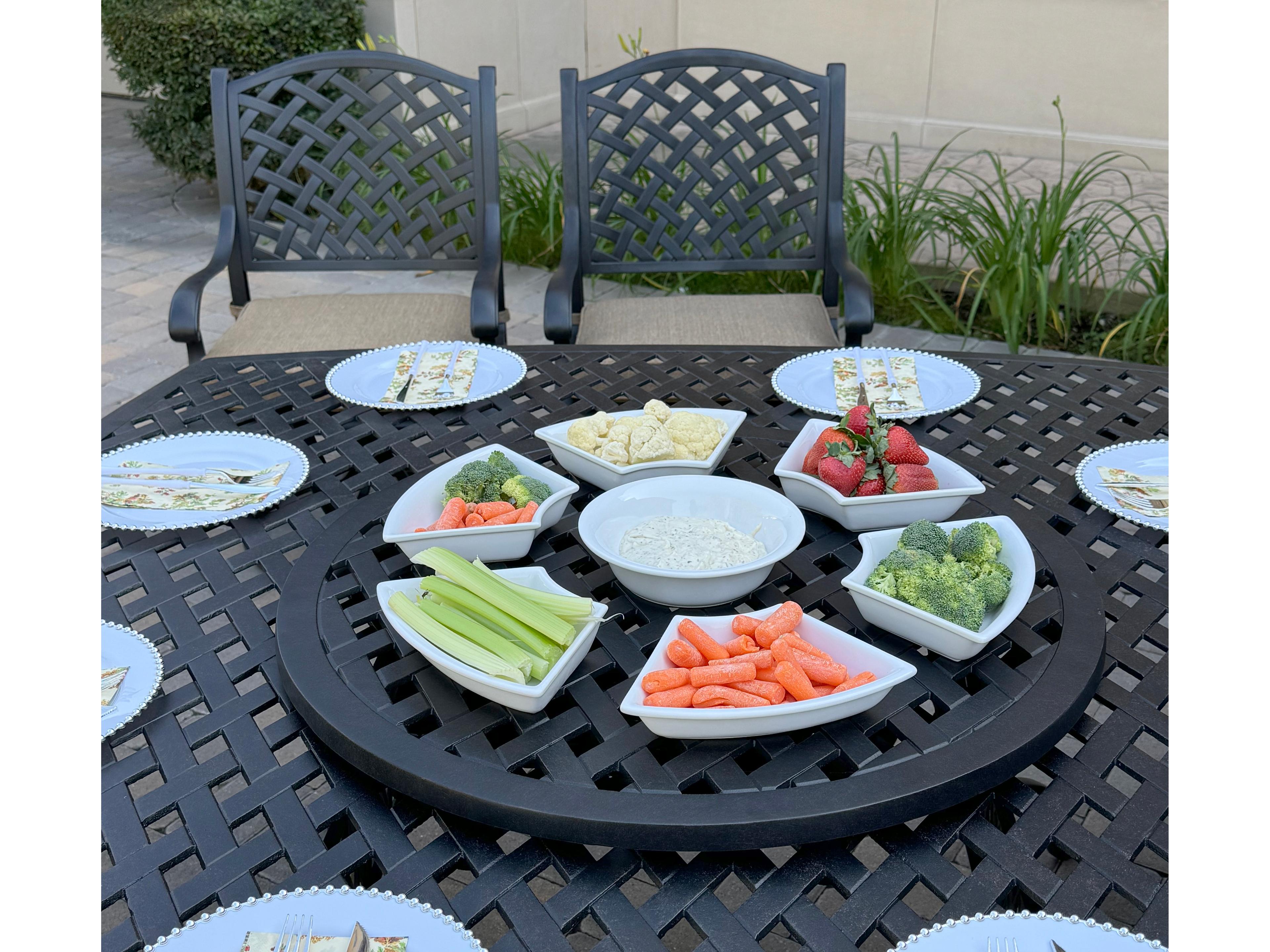 Darlee Outdoor Living Nassau Cast Aluminum 10-Piece Patio Dining Set