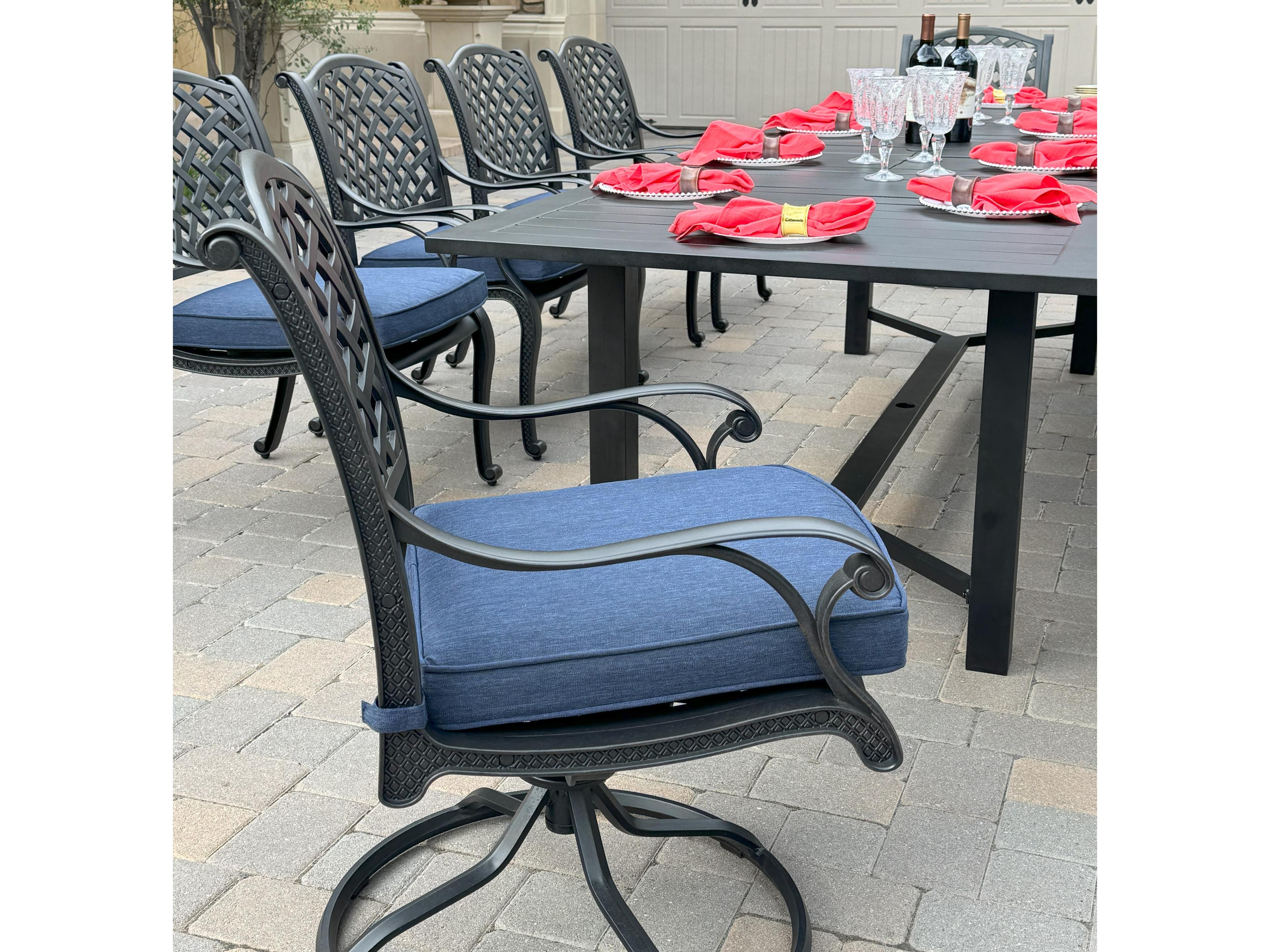 Darlee Outdoor Living Nassau Cast Aluminum 11-Piece Patio Dining Set