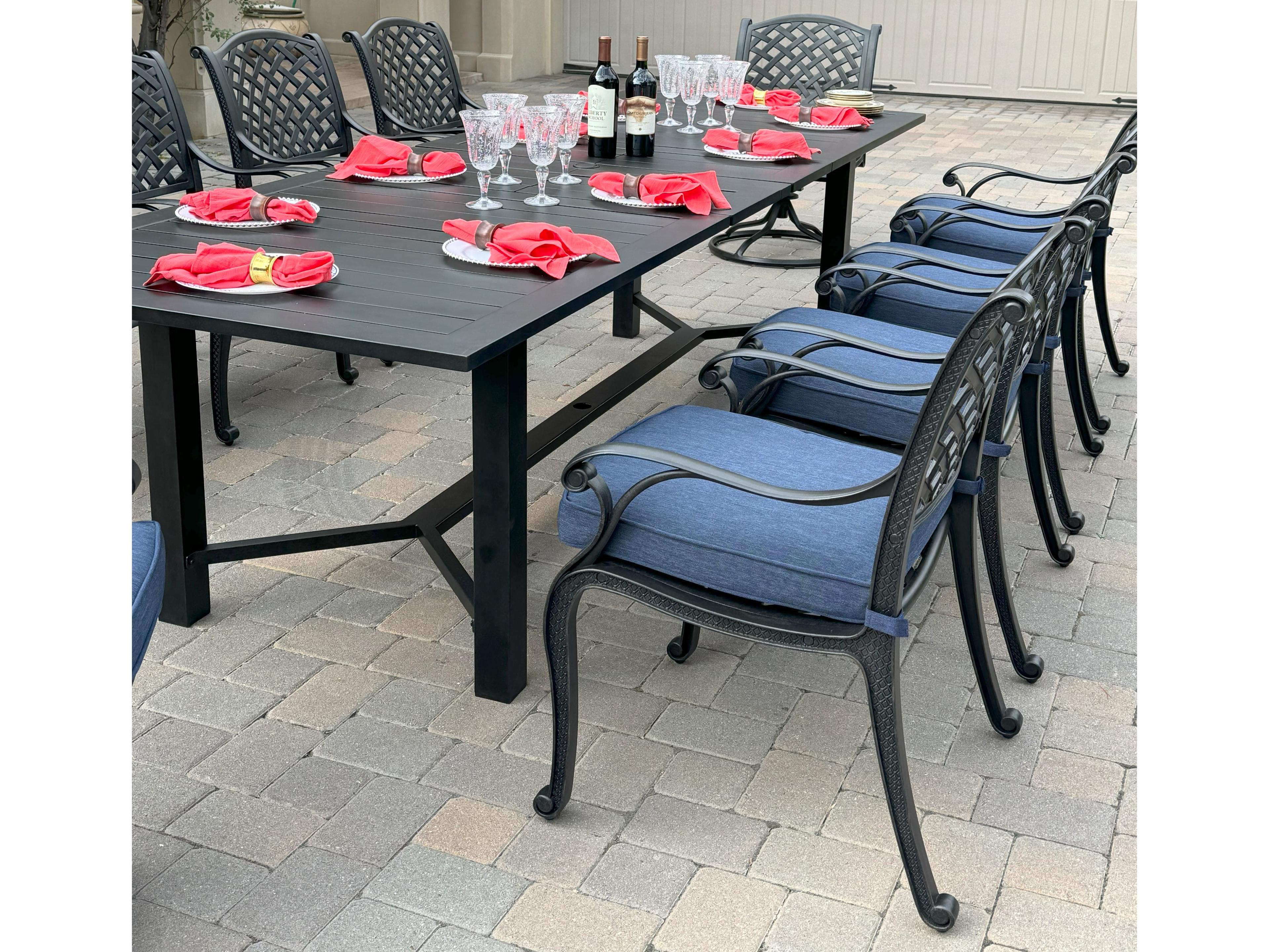 Darlee Outdoor Living Nassau Cast Aluminum 11-Piece Patio Dining Set