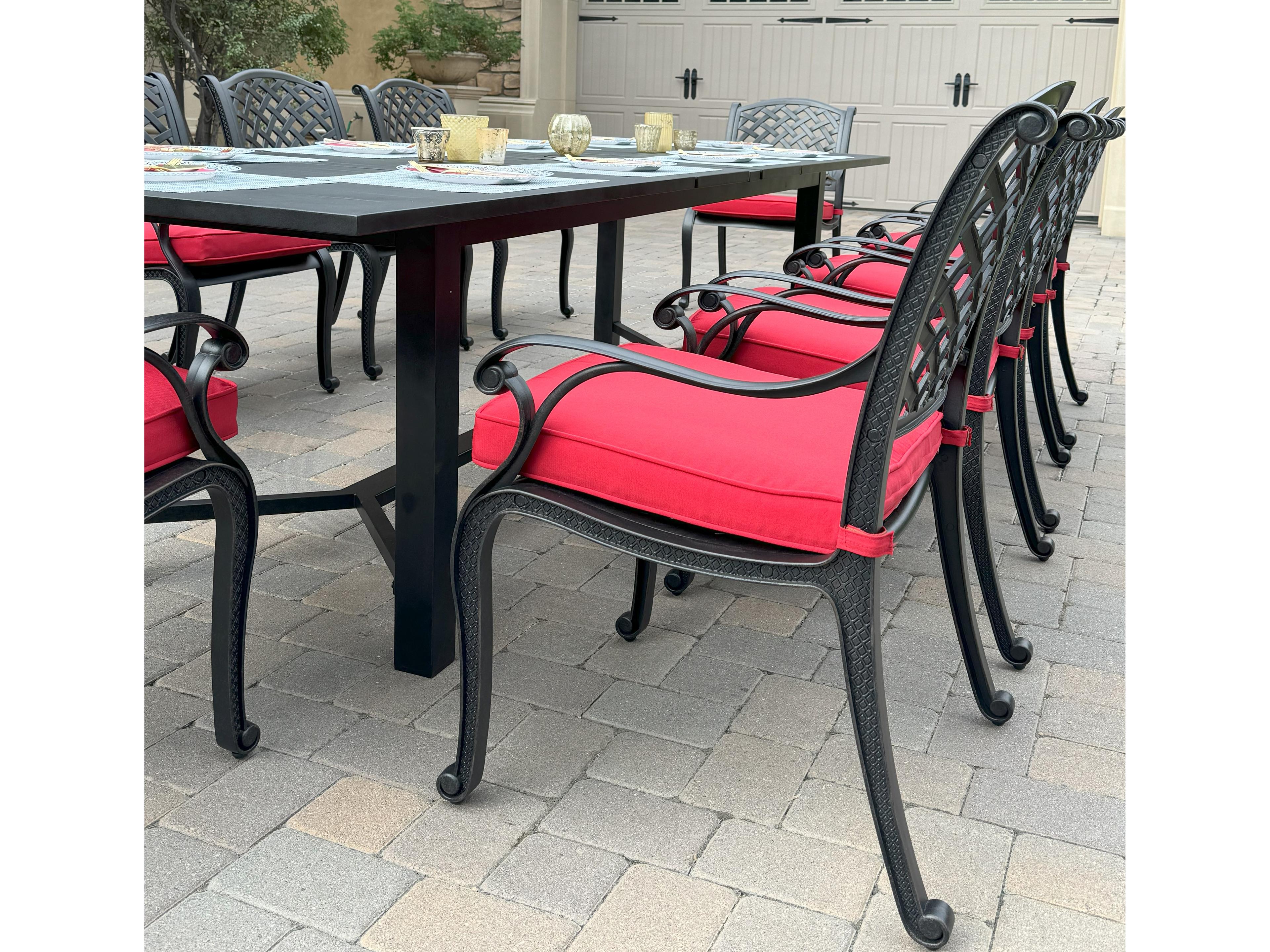 Darlee Outdoor Living Nassau Cast Aluminum 11-Piece Patio Dining Set