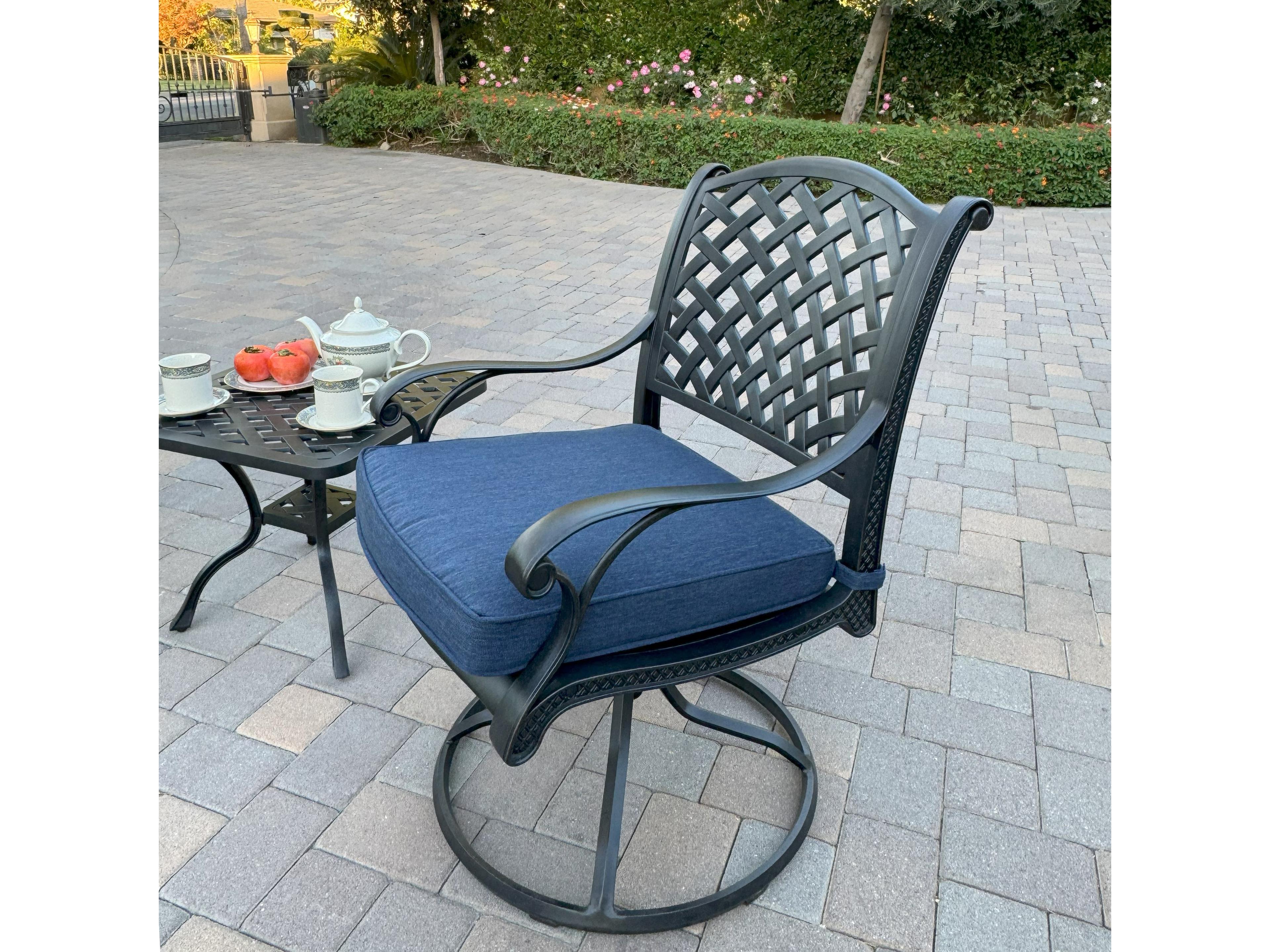 Darlee Outdoor Living Nassau Cast Aluminum 3-Piece Patio Conversation Set