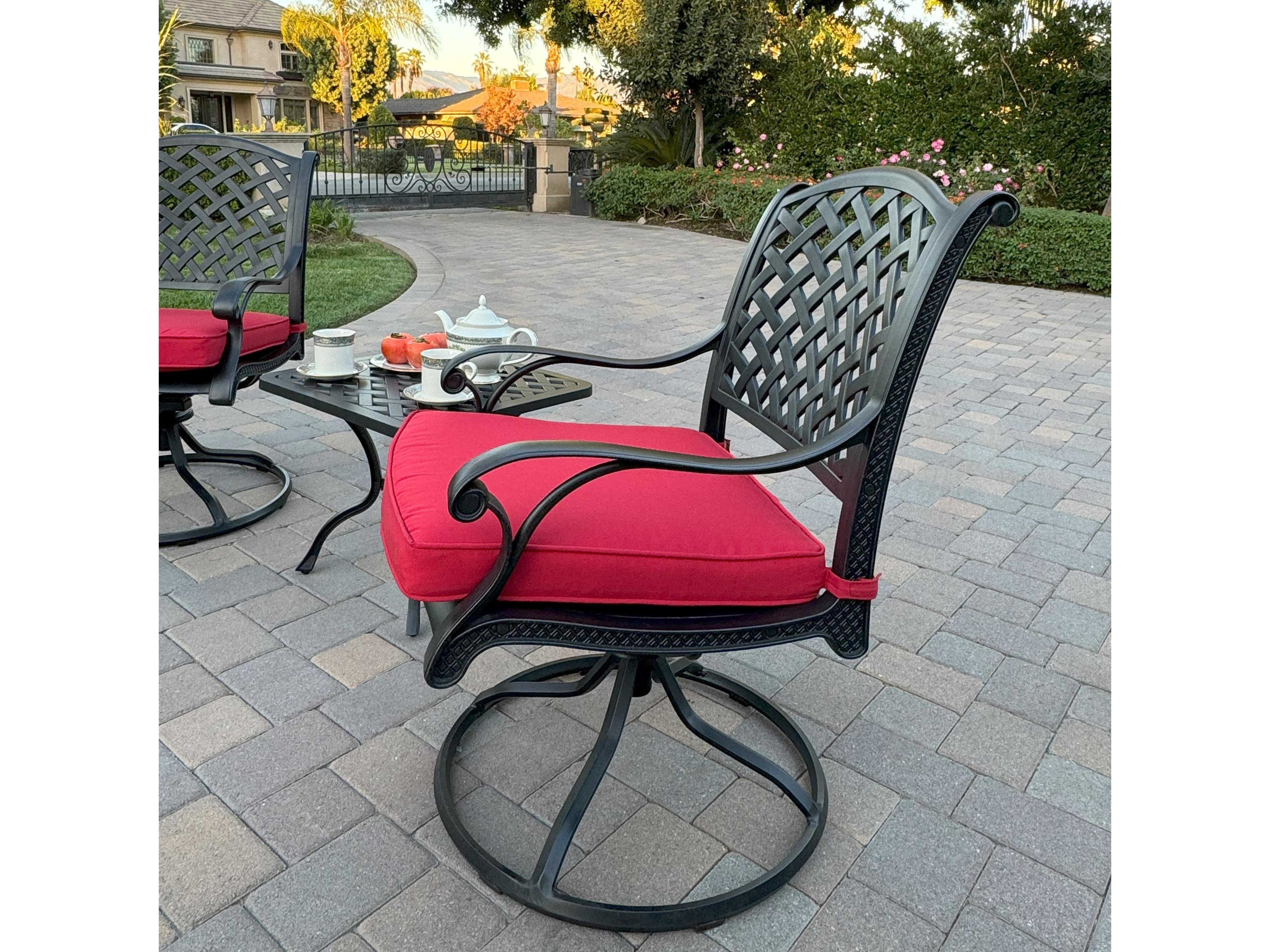 Darlee Outdoor Living Nassau Cast Aluminum 3-Piece Patio Conversation Set