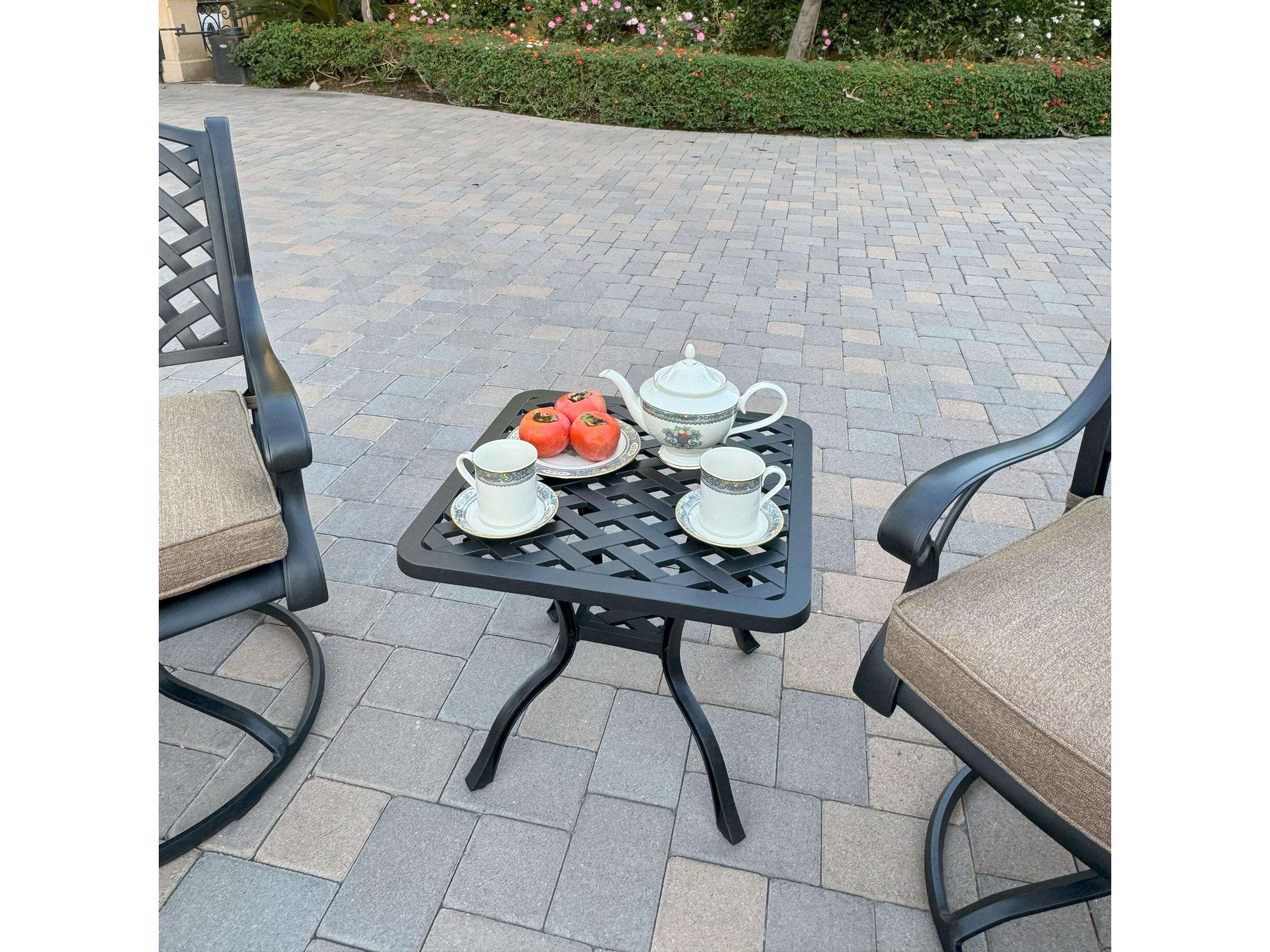 Darlee Outdoor Living Nassau Cast Aluminum 3-Piece Patio Conversation Set