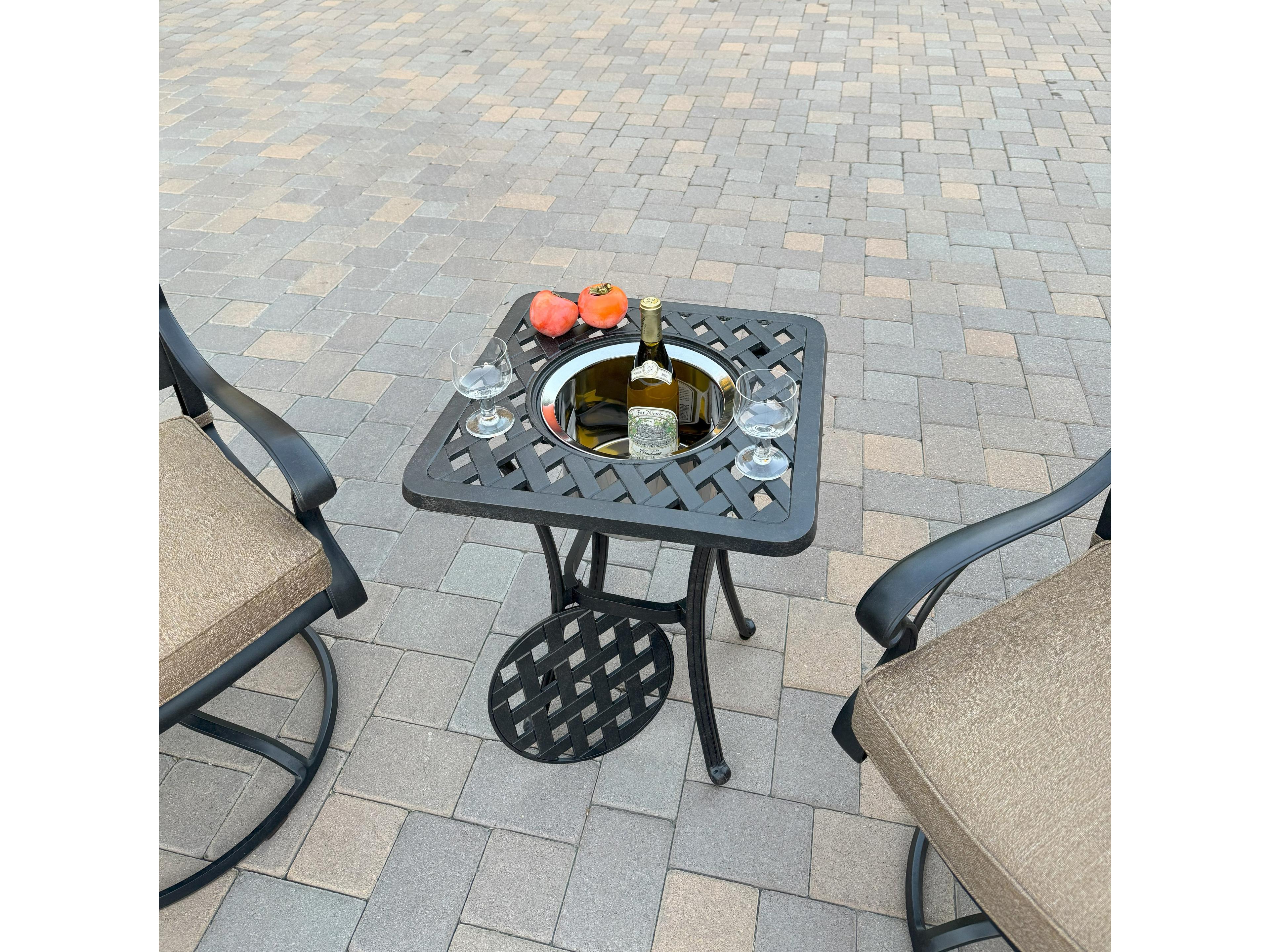 Darlee Outdoor Living Nassau Cast Aluminum 3-Piece Patio Conversation Set