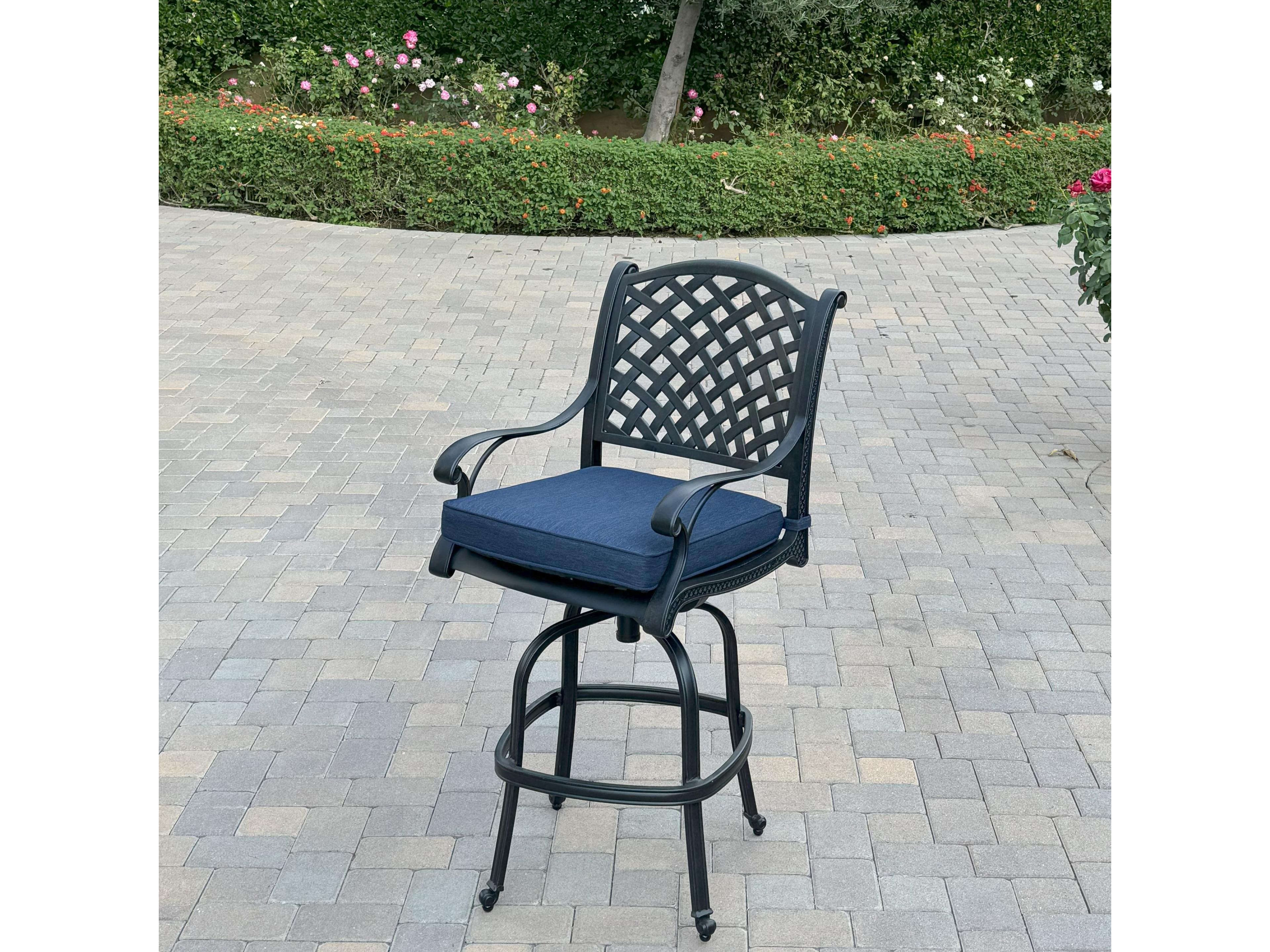 Darlee Outdoor Living Nassau Cast Aluminum 5-Piece Patio Bar Set