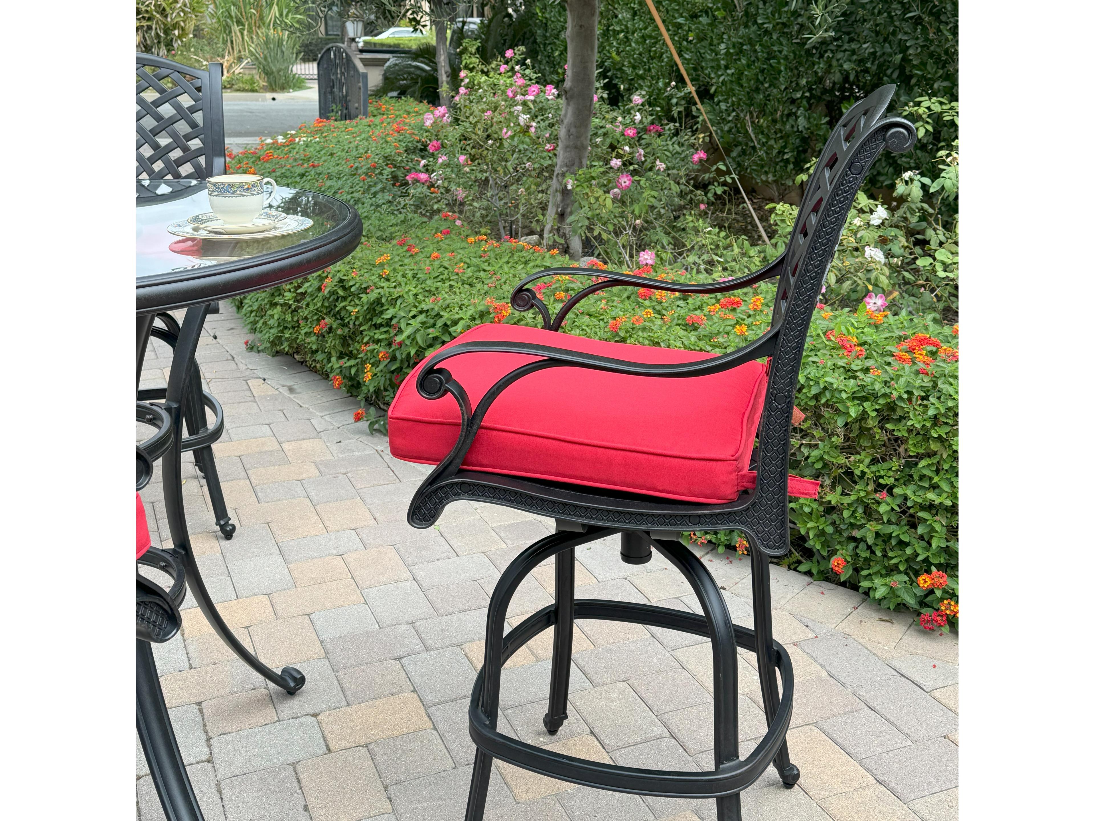 Darlee Outdoor Living Nassau Cast Aluminum 5-Piece Patio Bar Set