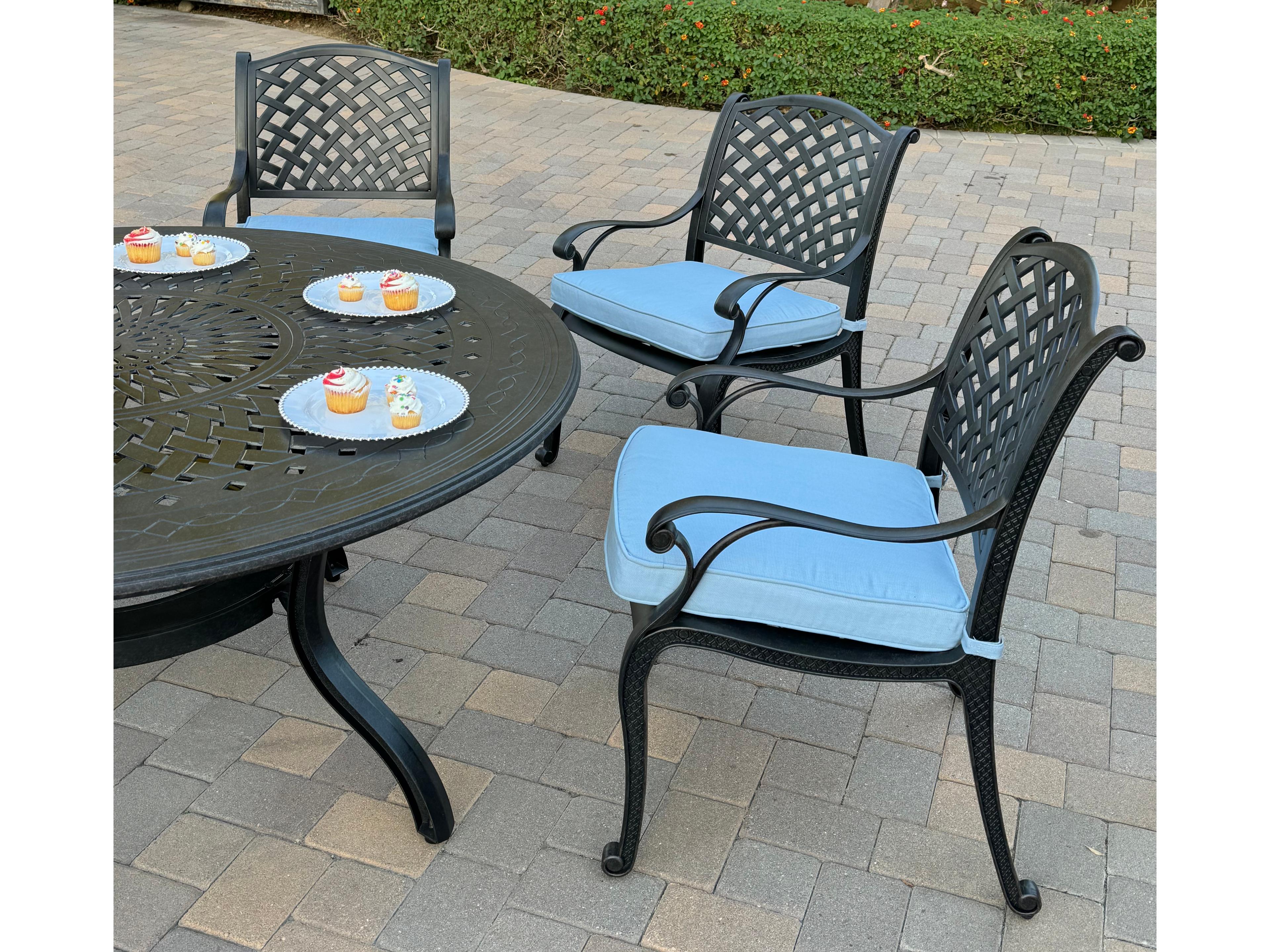 Darlee Outdoor Living Nassau Cast Aluminum 7-Piece Patio Dining Set