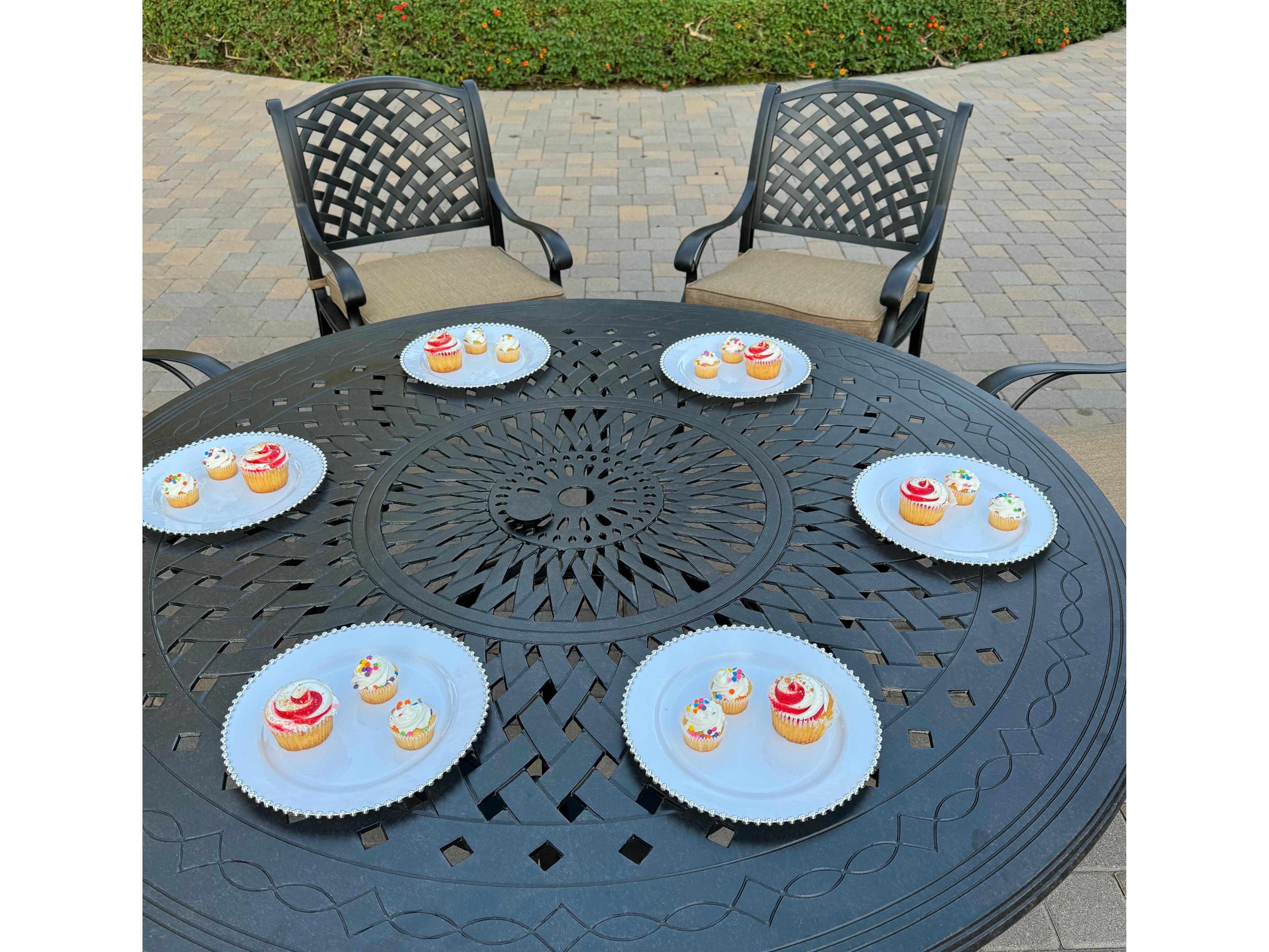 Darlee Outdoor Living Nassau Cast Aluminum 7-Piece Patio Dining Set