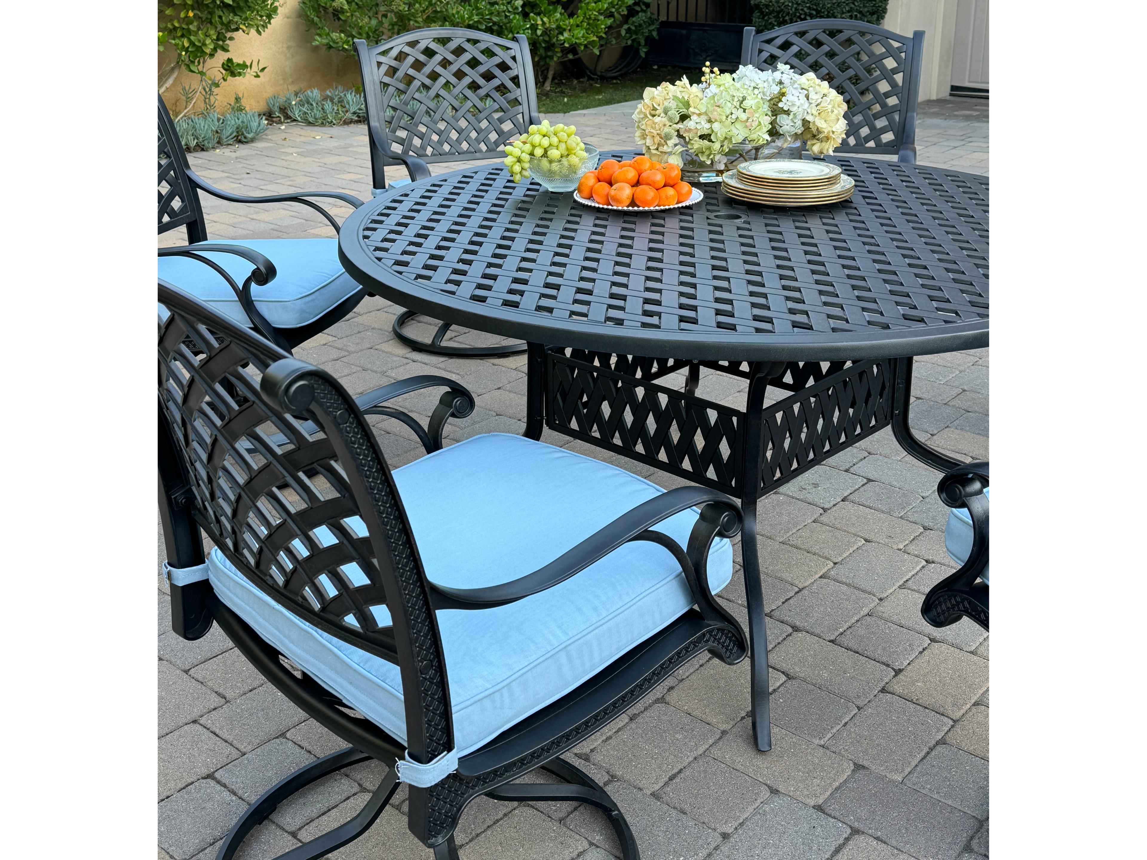 Darlee Outdoor Living Nassau Cast Aluminum 7-Piece Patio Dining Set