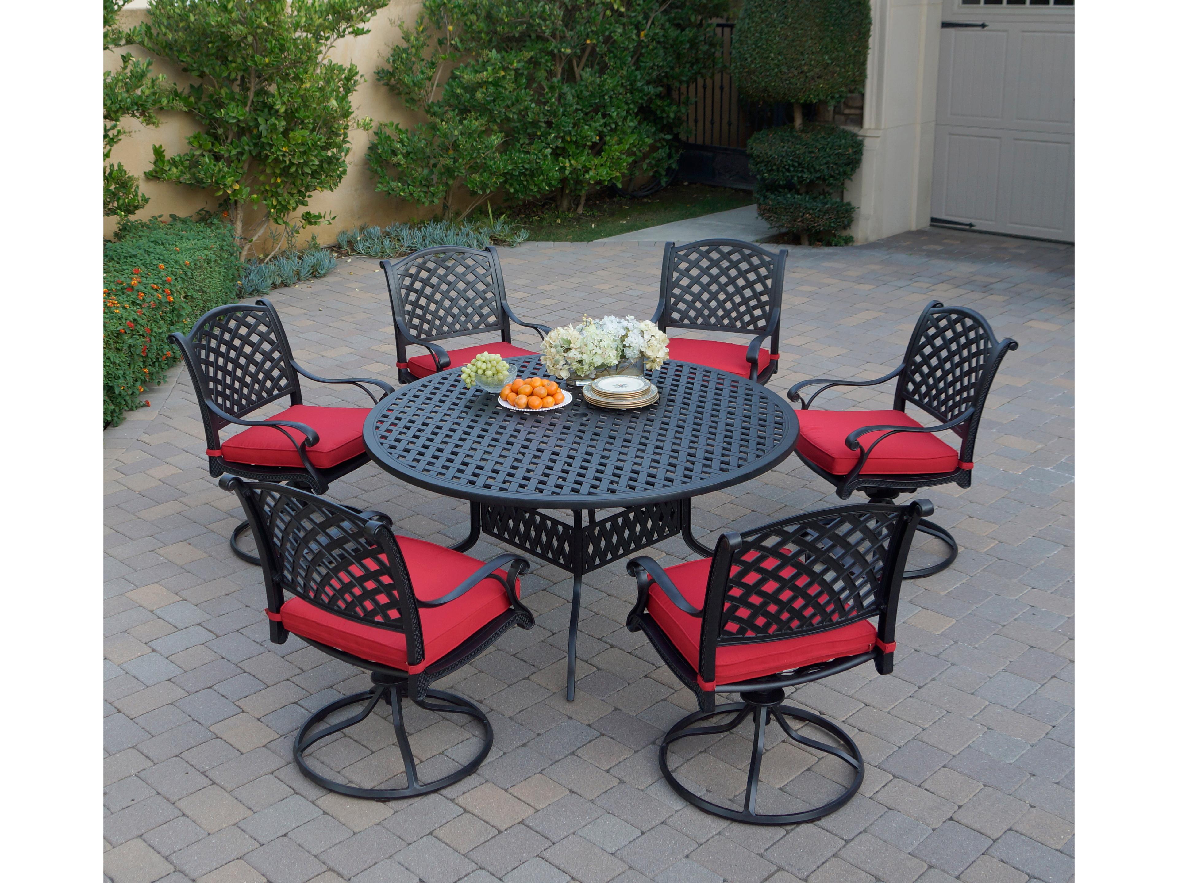 Nassau Cast Aluminum 7-Piece Patio Dining Set