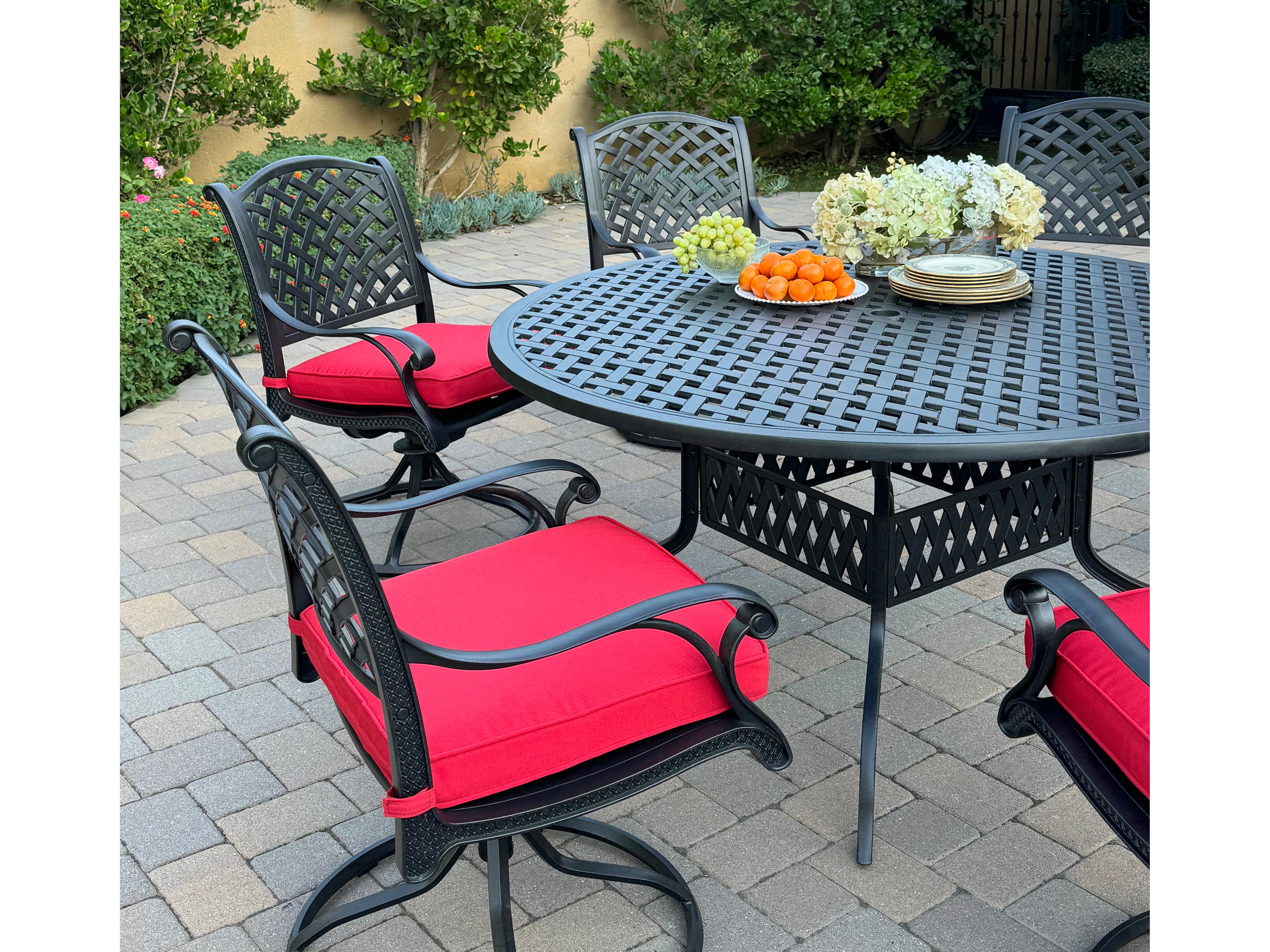 Darlee Outdoor Living Nassau Cast Aluminum 7-Piece Patio Dining Set