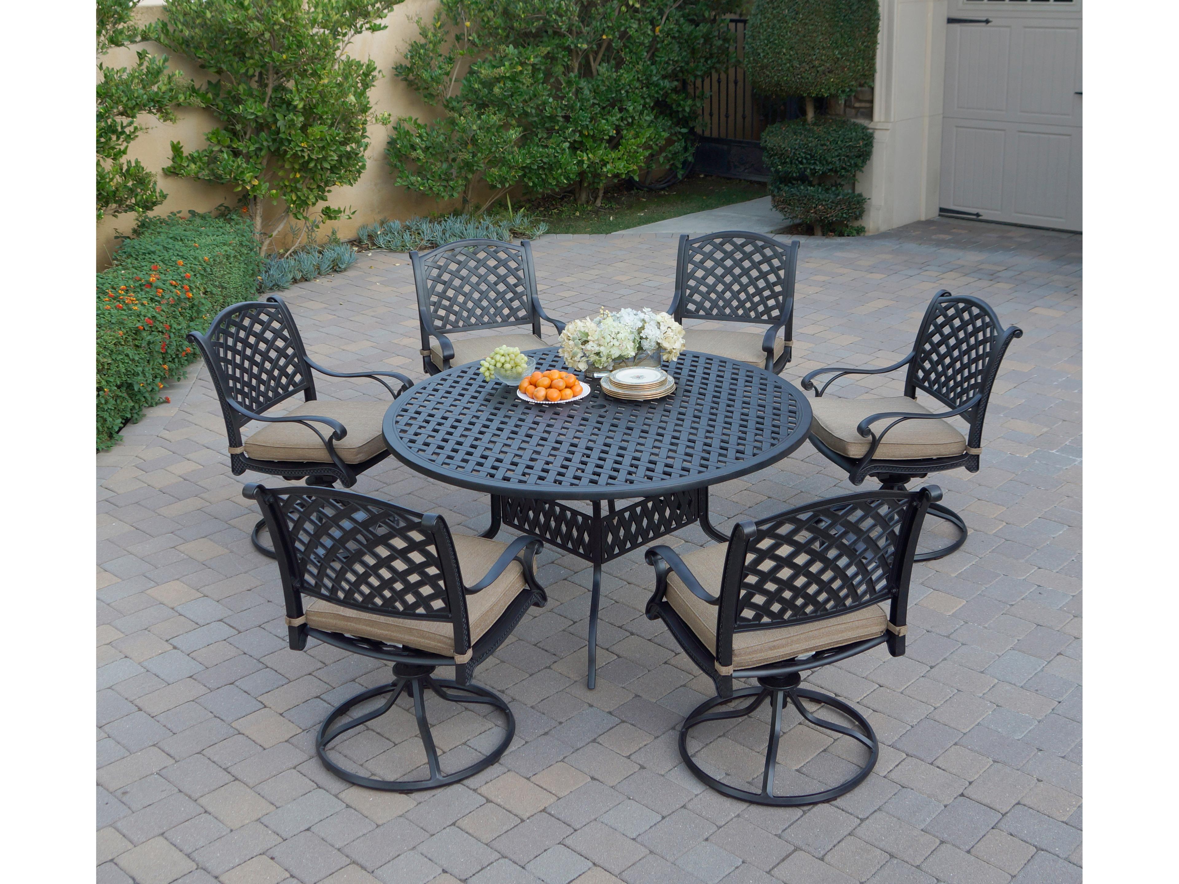 Nassau Cast Aluminum 7-Piece Patio Dining Set