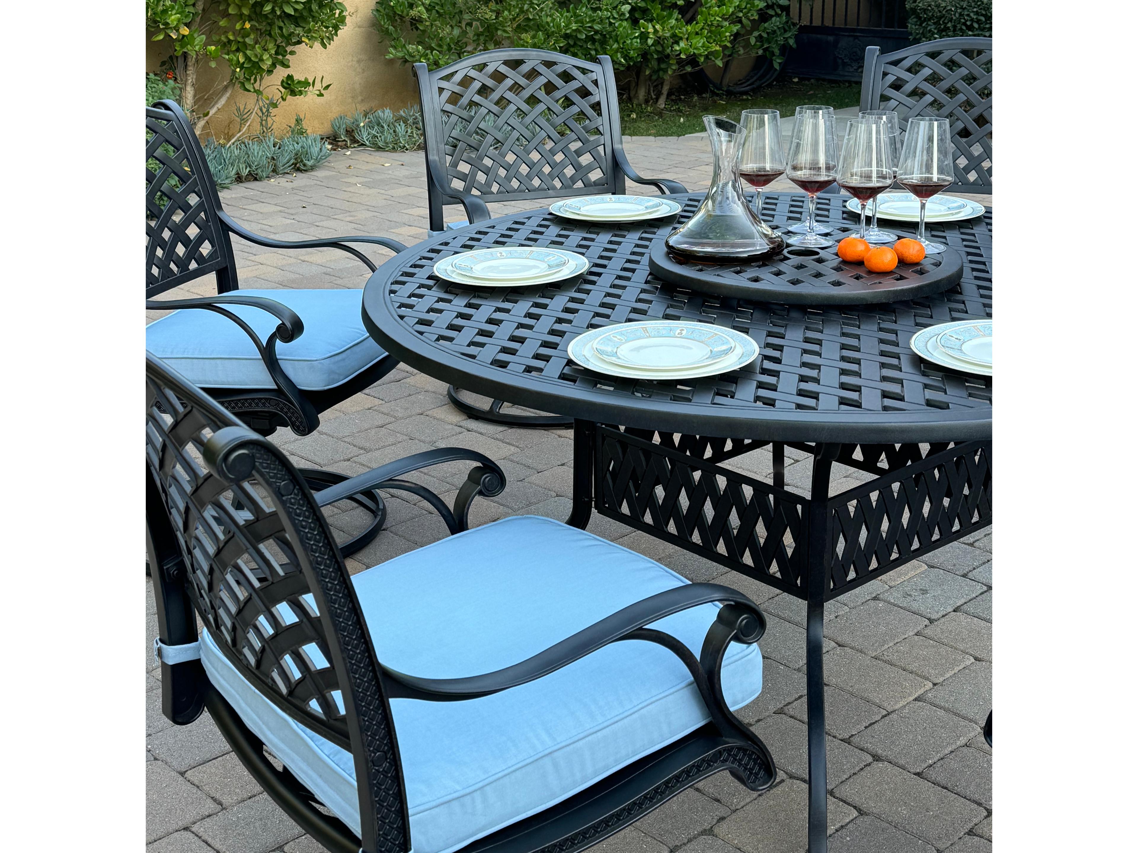 Darlee Outdoor Living Nassau Cast Aluminum 8-Piece Patio Dining Set