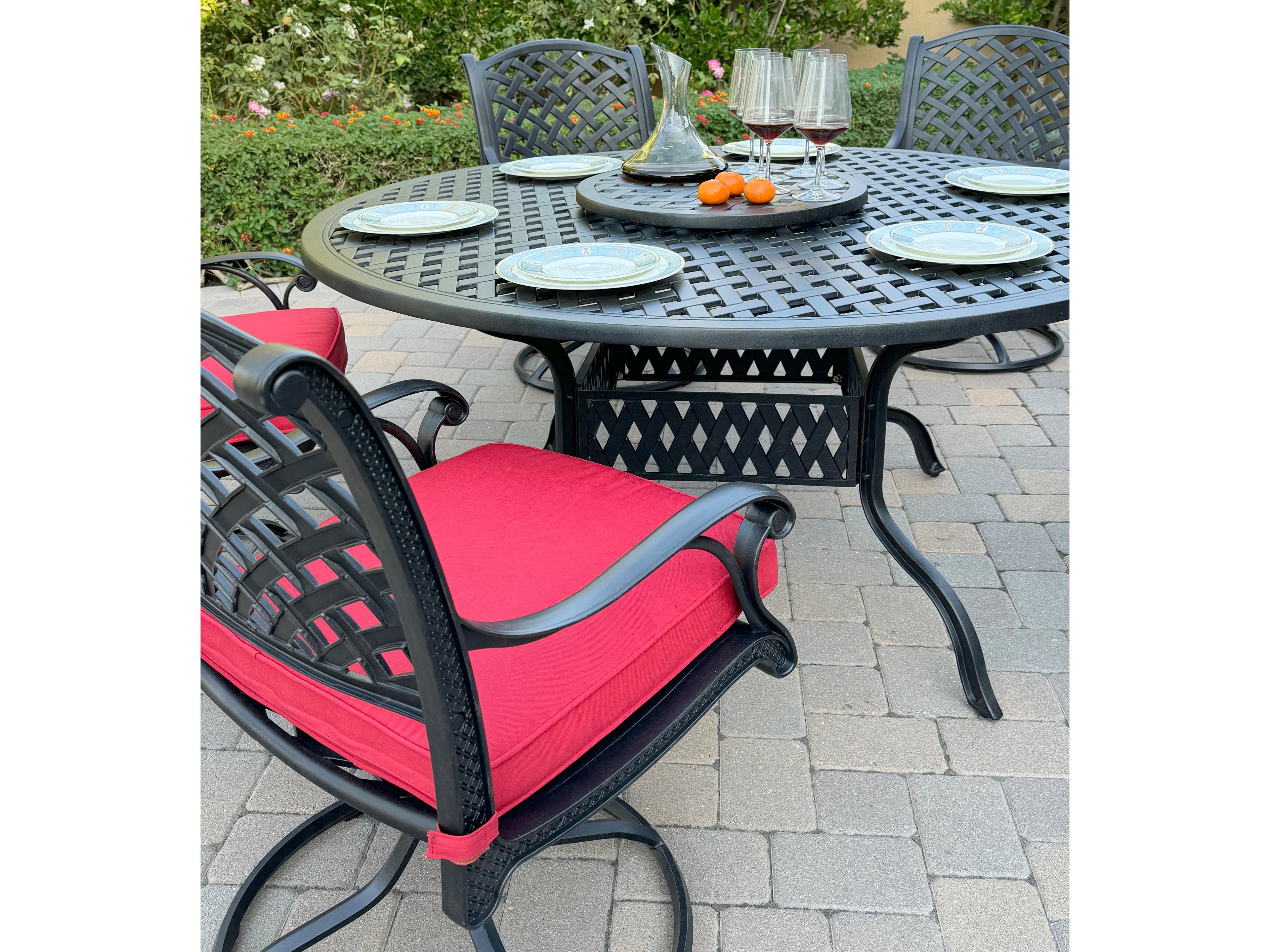 Darlee Outdoor Living Nassau Cast Aluminum 8-Piece Patio Dining Set