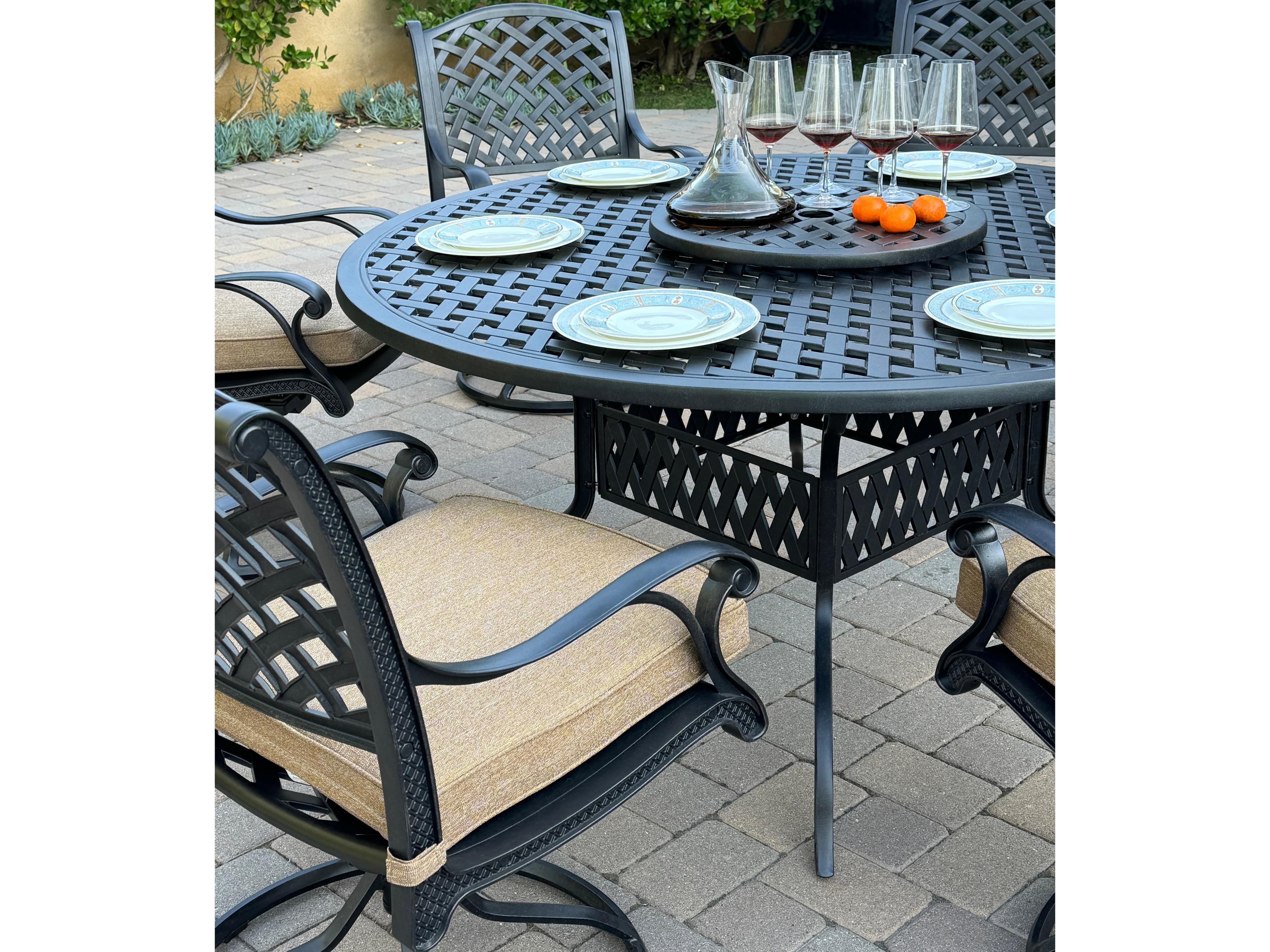 Darlee Outdoor Living Nassau Cast Aluminum 8-Piece Patio Dining Set