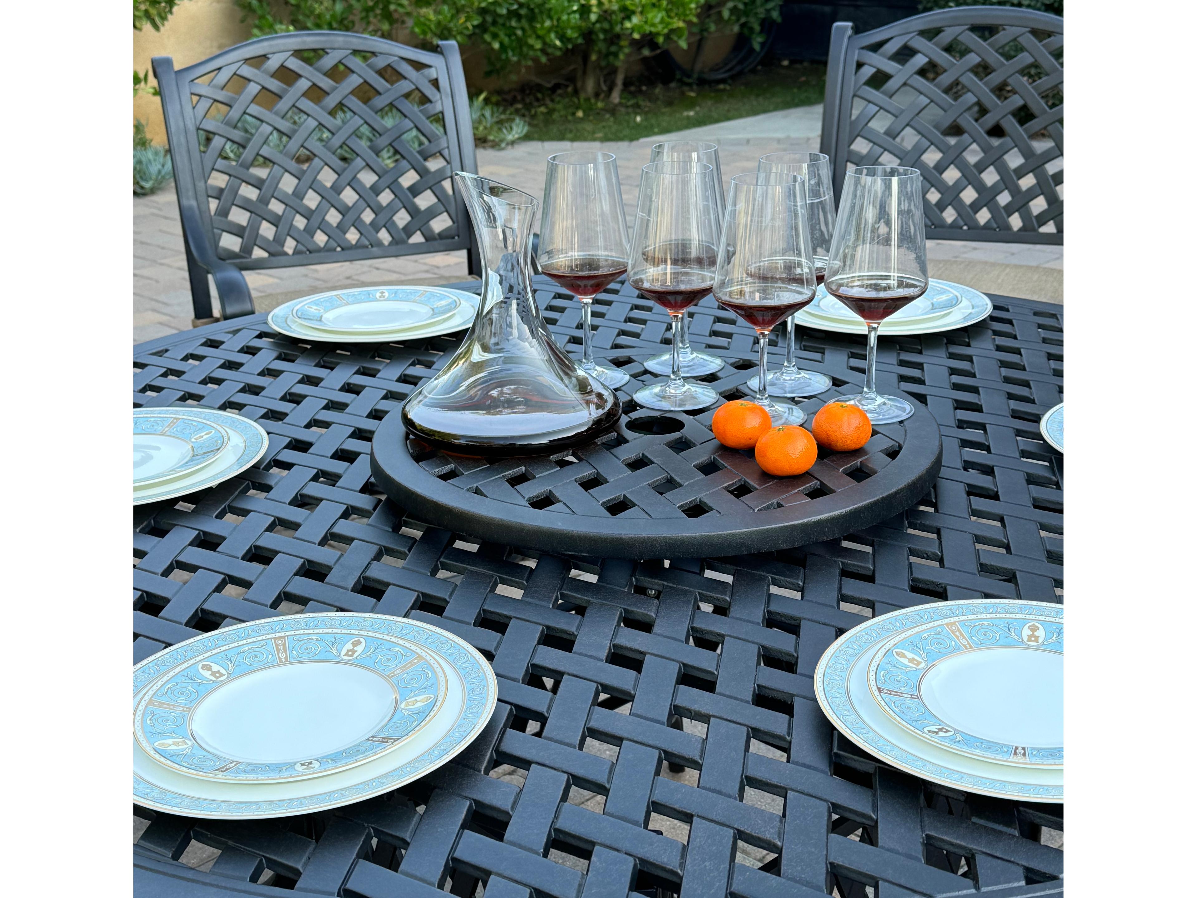 Darlee Outdoor Living Nassau Cast Aluminum 8-Piece Patio Dining Set