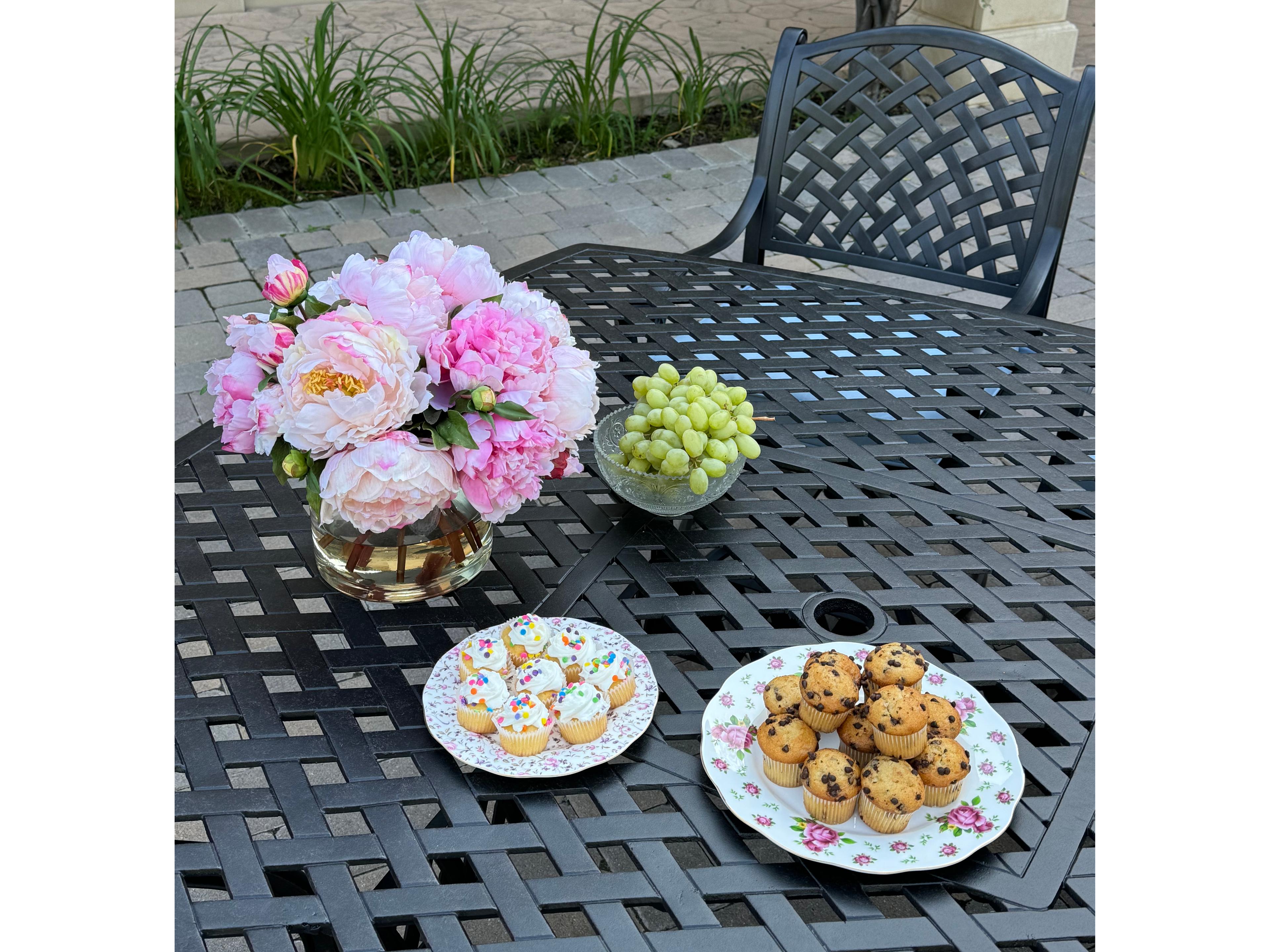 Darlee Outdoor Living Nassau Cast Aluminum 9-Piece Patio Dining Set