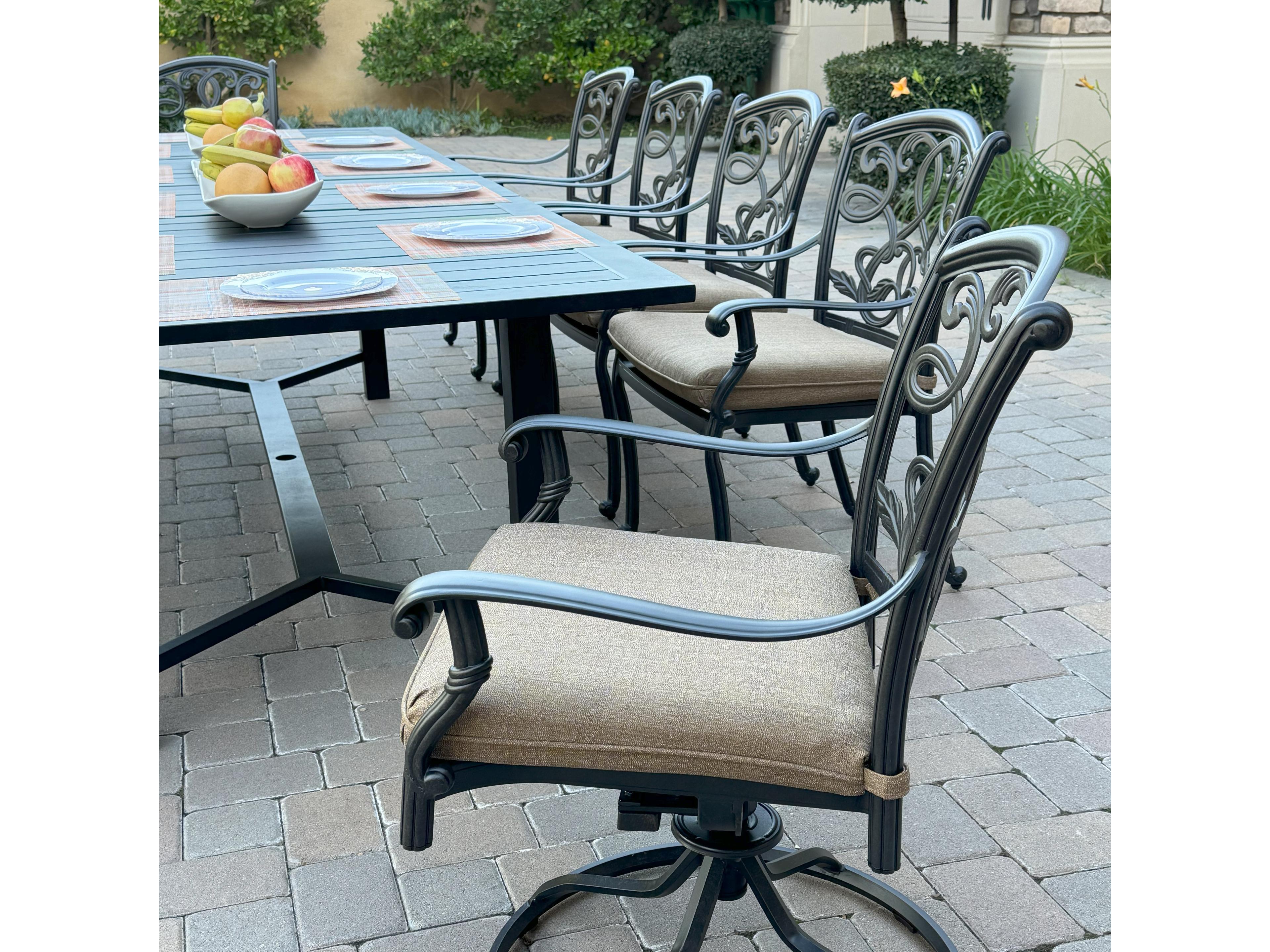 Darlee Outdoor Living Santa Monica Cast Aluminum 11-Piece Dining Set