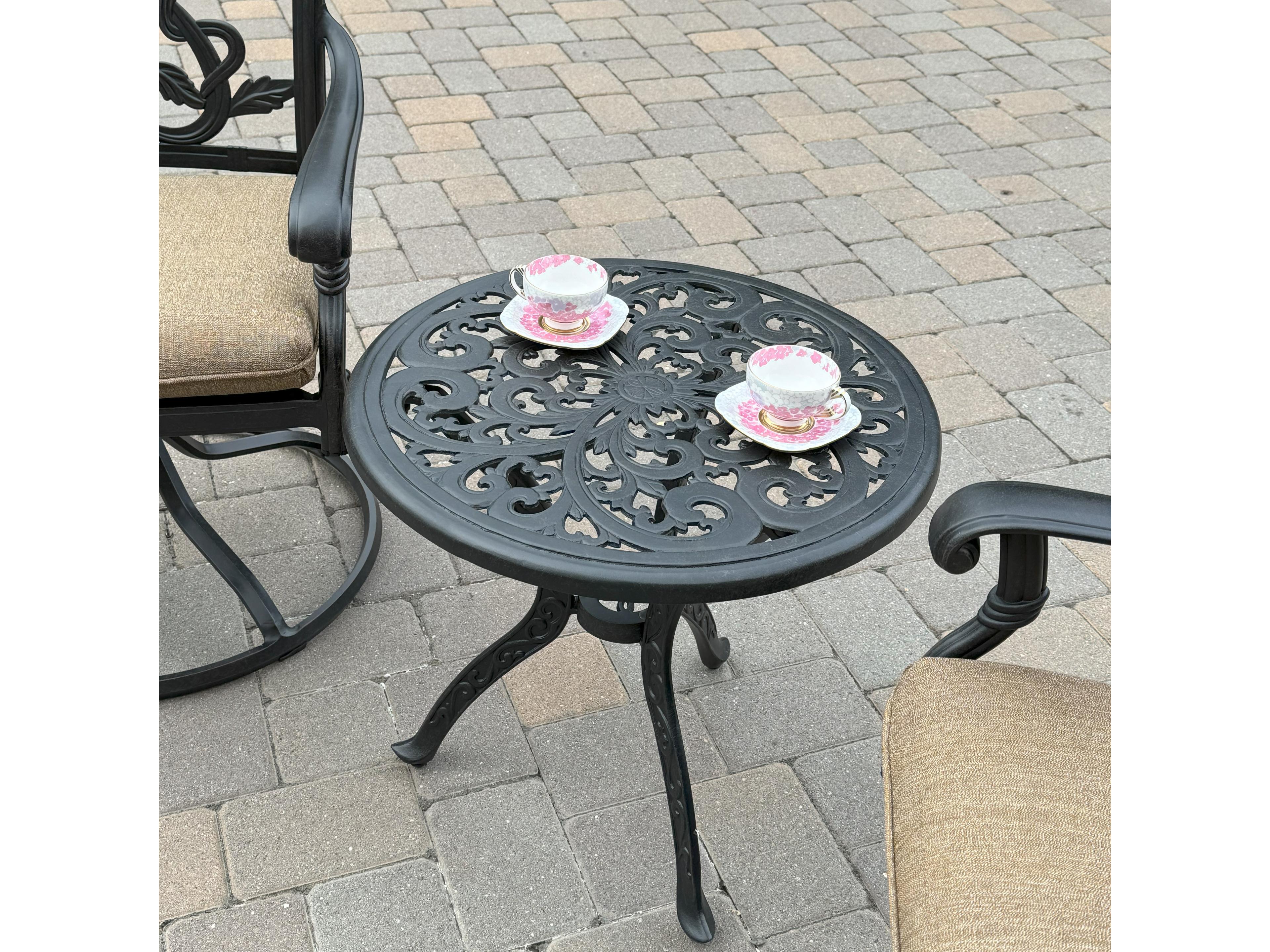 Darlee Outdoor Living Santa Monica Cast Aluminum 3-Piece Conversation Set