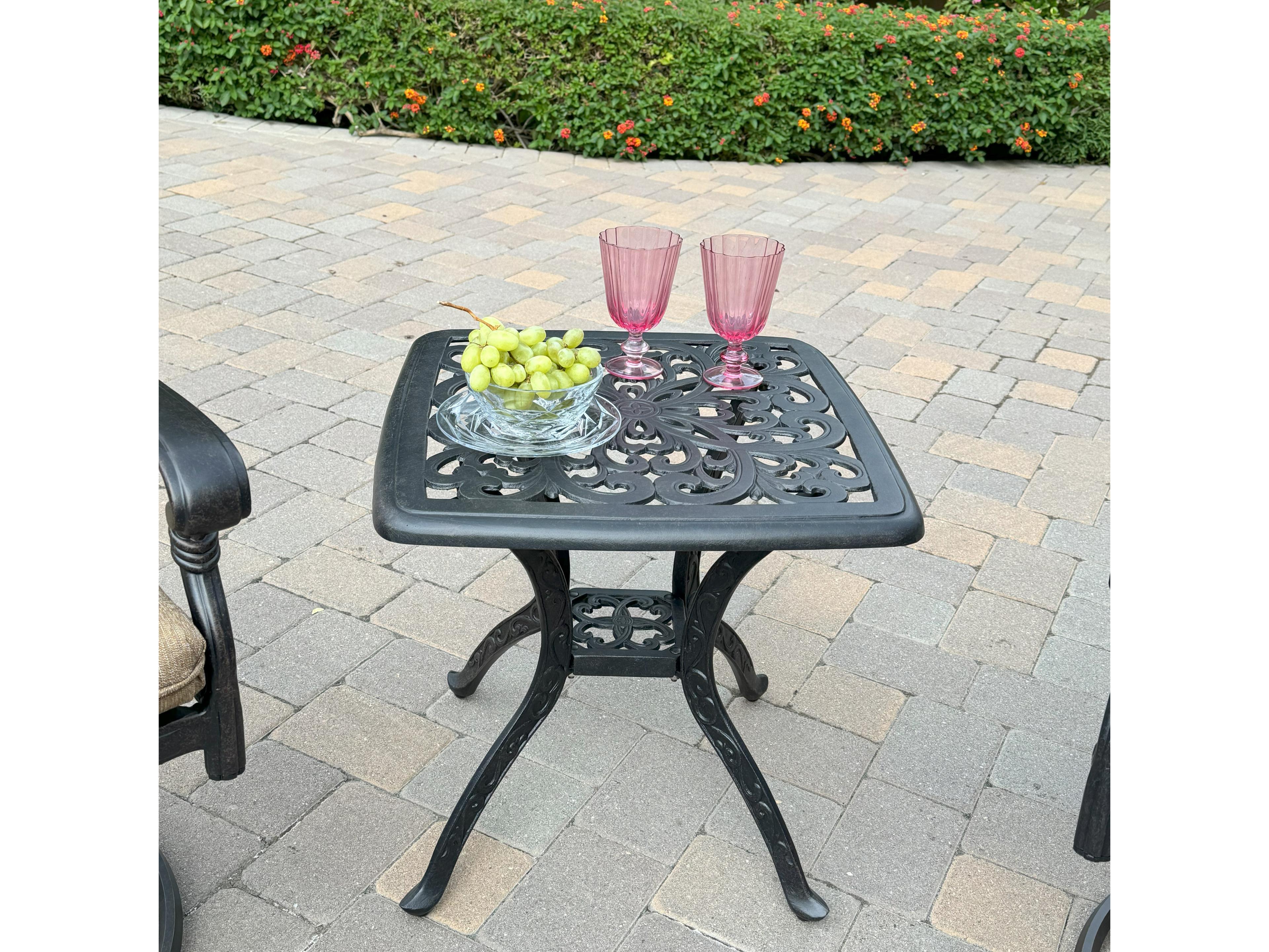Darlee Outdoor Living Santa Monica Cast Aluminum 3-Piece Conversation Set