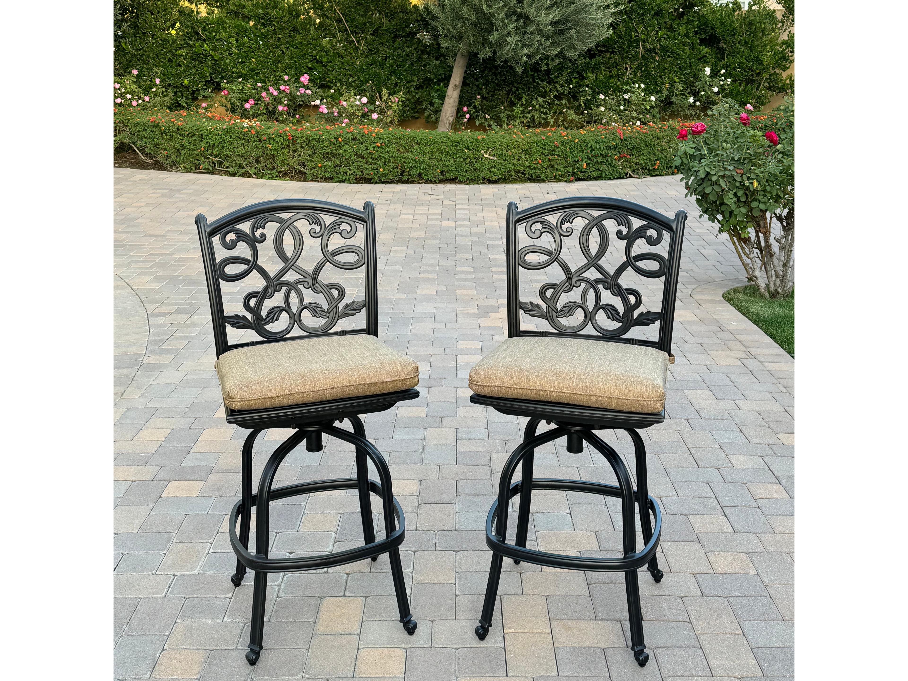 Darlee Outdoor Living Santa Monica Cast Aluminum 5-Piece  Bar Set