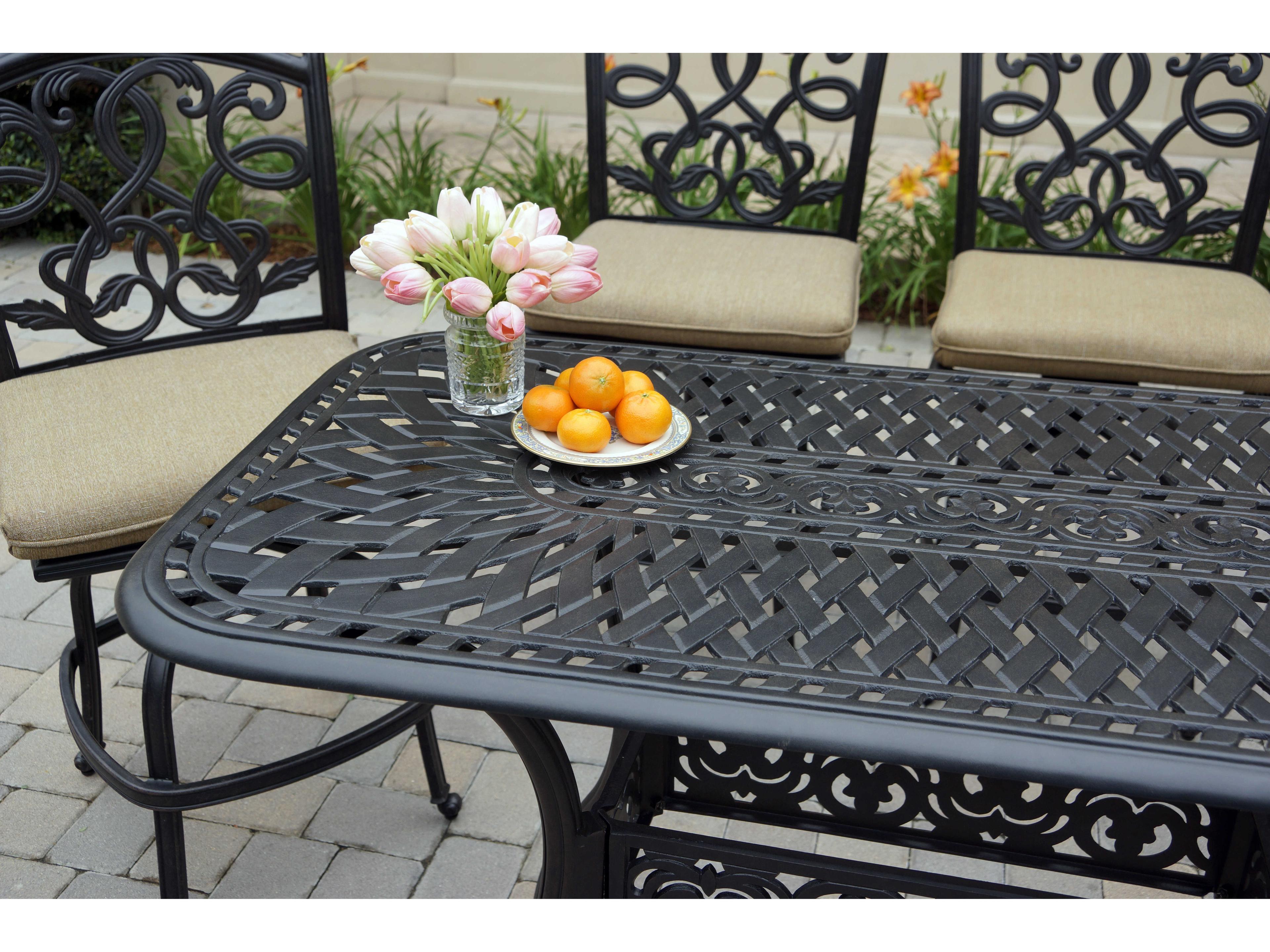 Darlee Outdoor Living Santa Monica Cast Aluminum Antique Bronze 5 Piece Counter Set