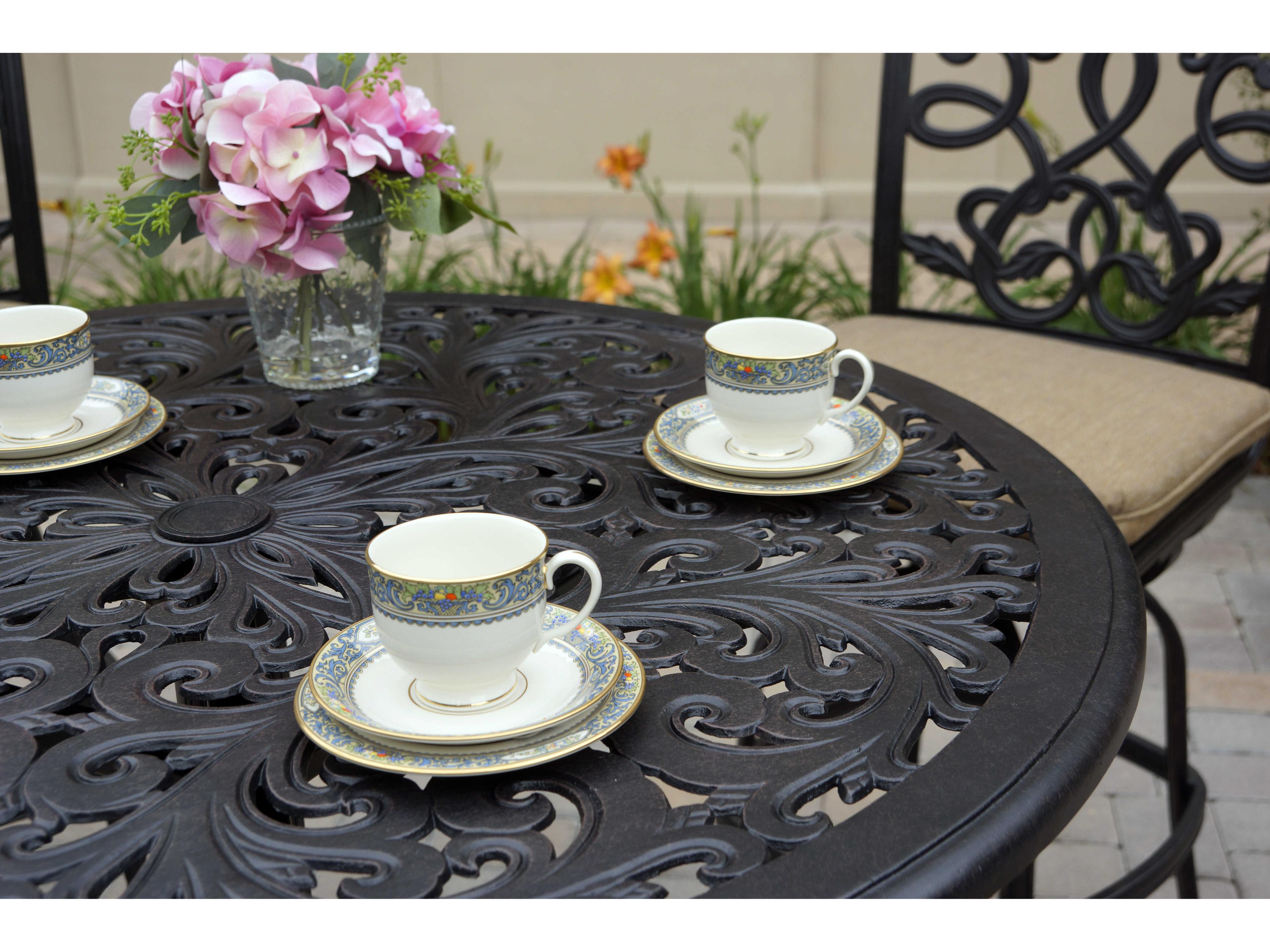 Darlee Outdoor Living Santa Monica Cast Aluminum Antique Bronze 5 Piece Bar Set