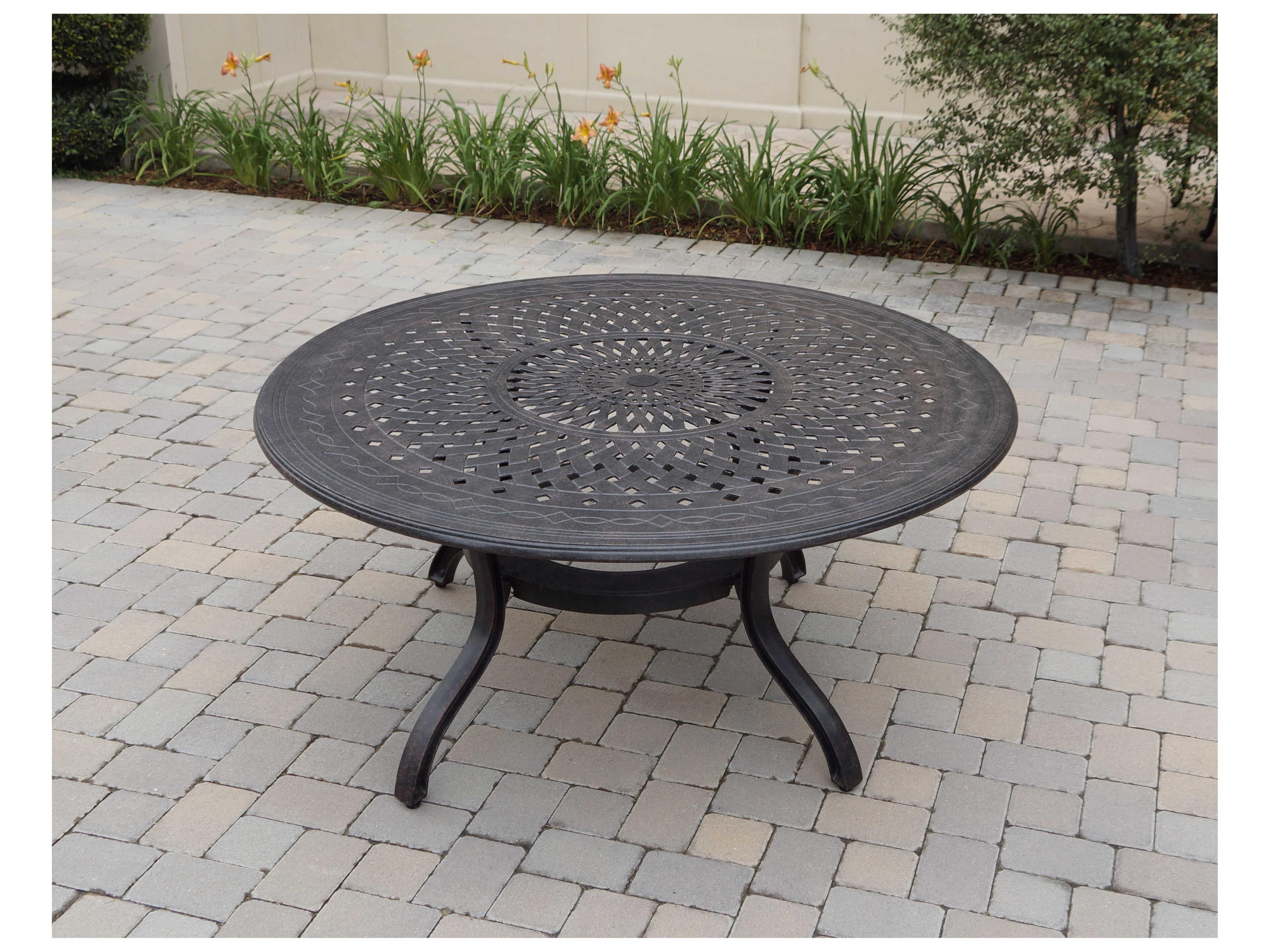 Darlee Outdoor Living Santa Monica Cast Aluminum Antique Bronze 7 Piece Dining Set