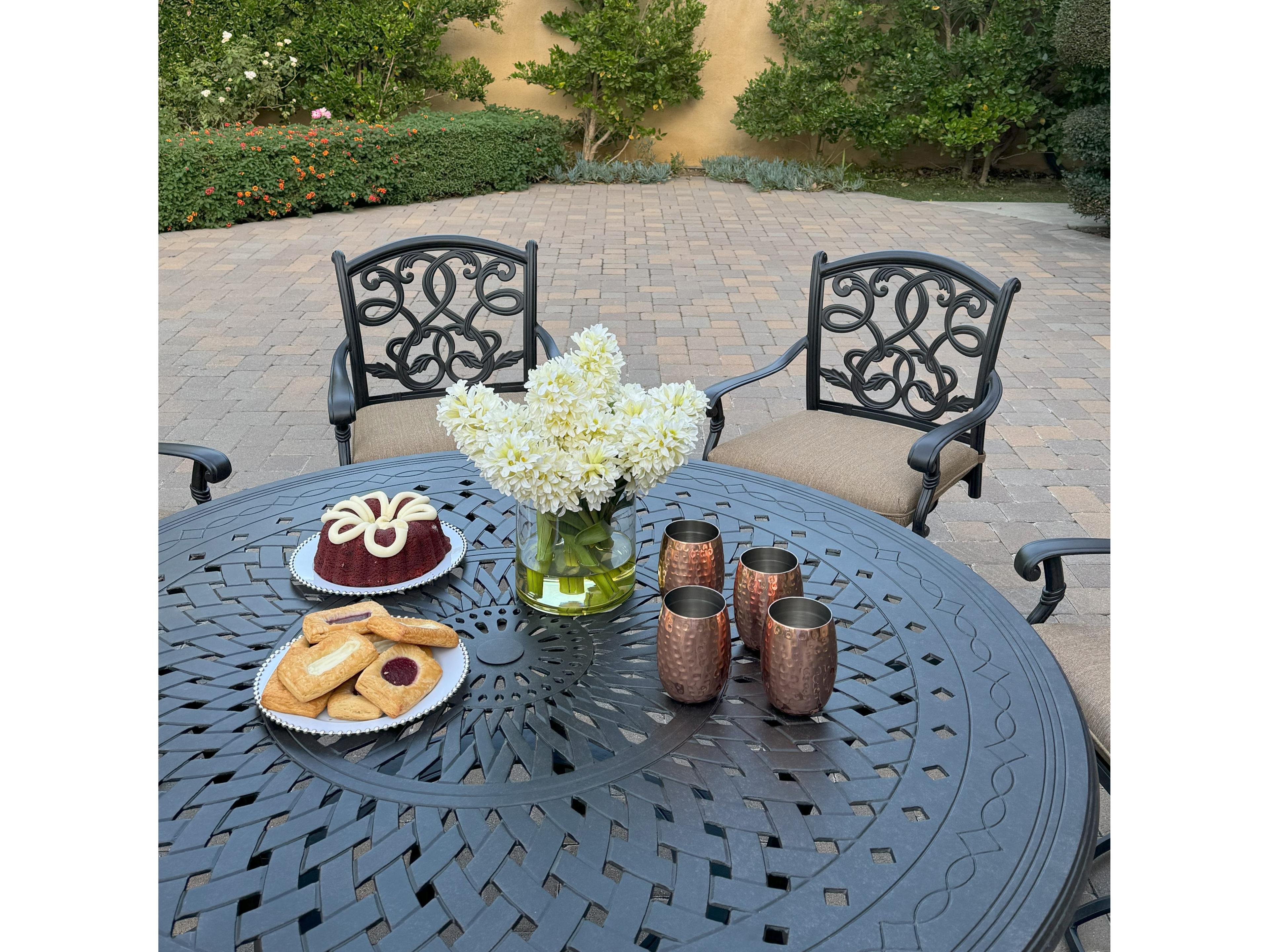 Darlee Outdoor Living Santa Monica Cast Aluminum 7-Piece Dining Set