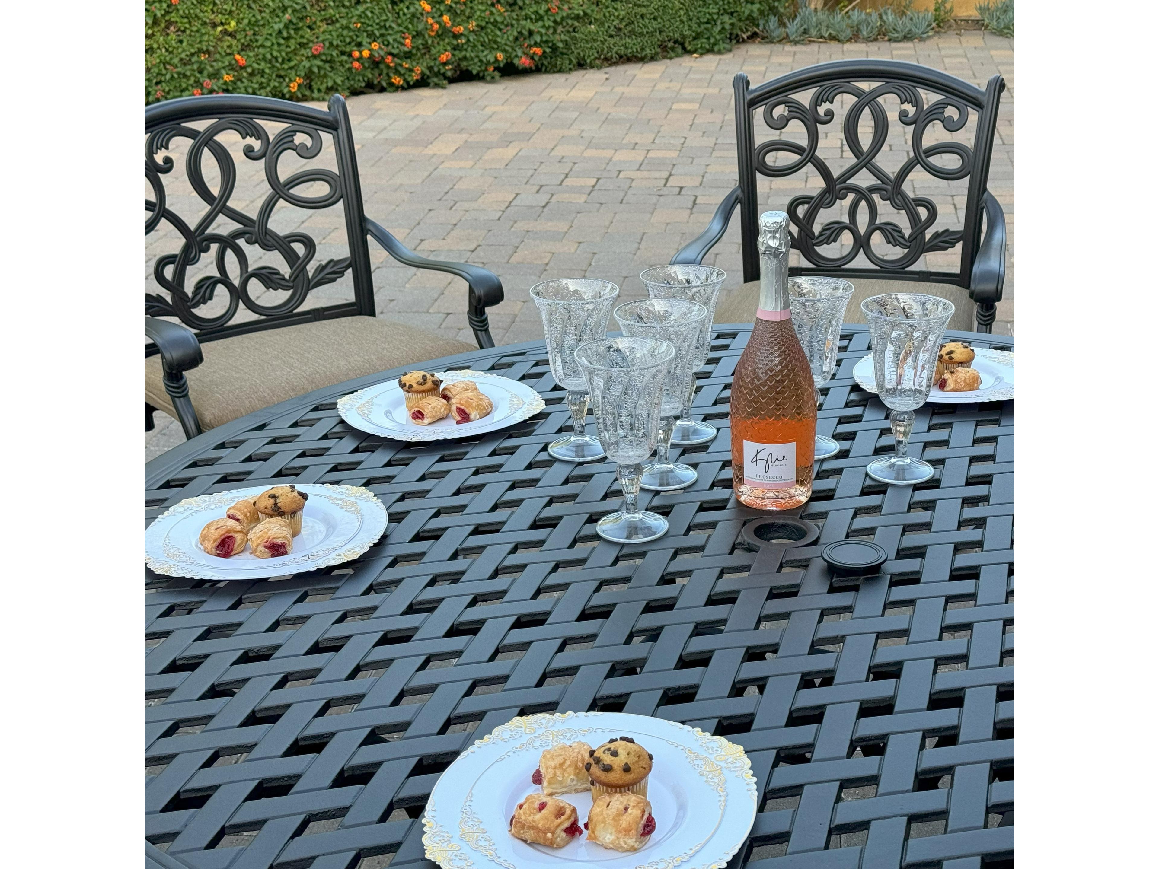 Darlee Outdoor Living Santa Monica Cast Aluminum 7-Piece Dining Set