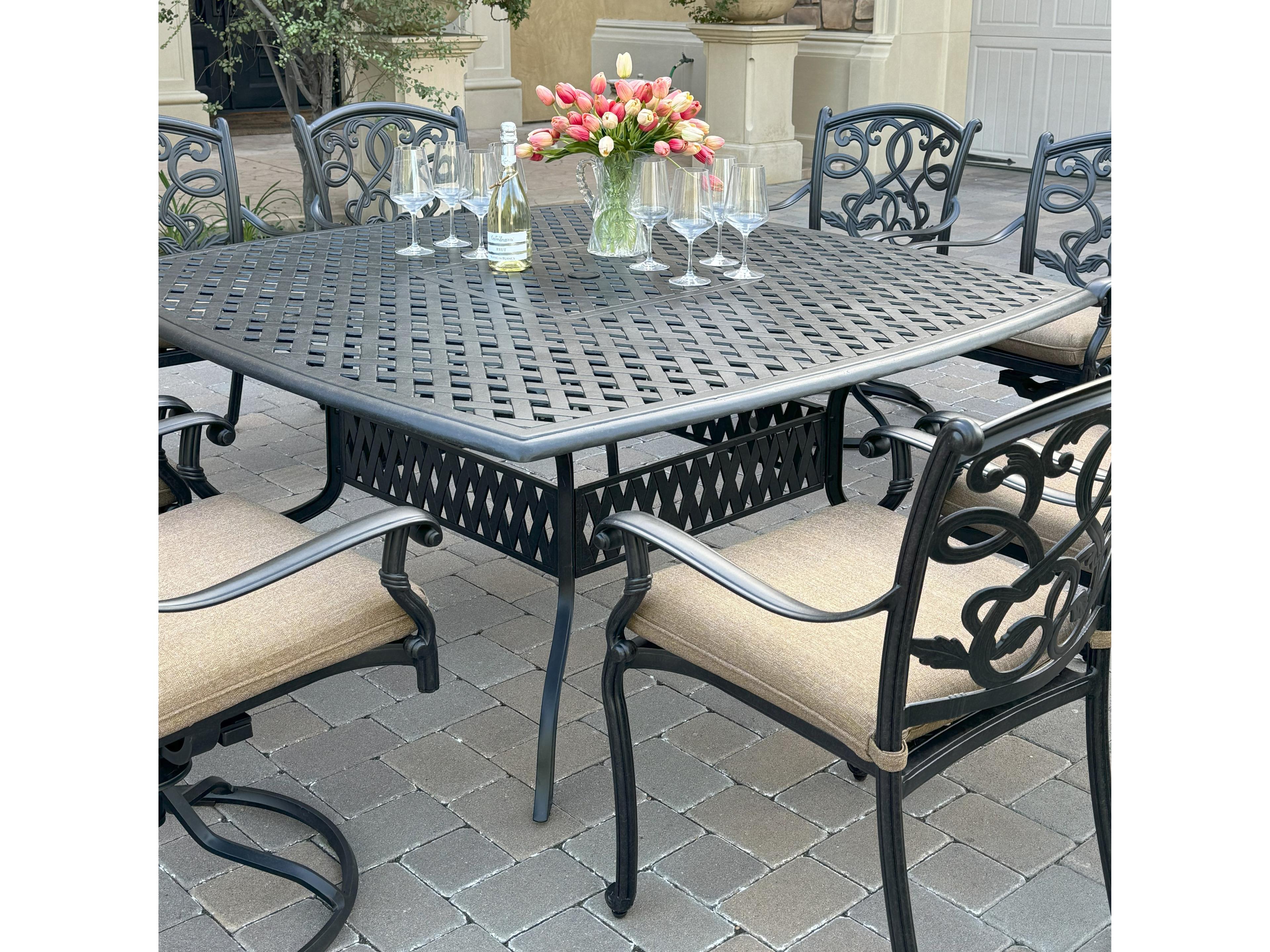 Darlee Outdoor Living Santa Monica Cast Aluminum 9-Piece Dining Set