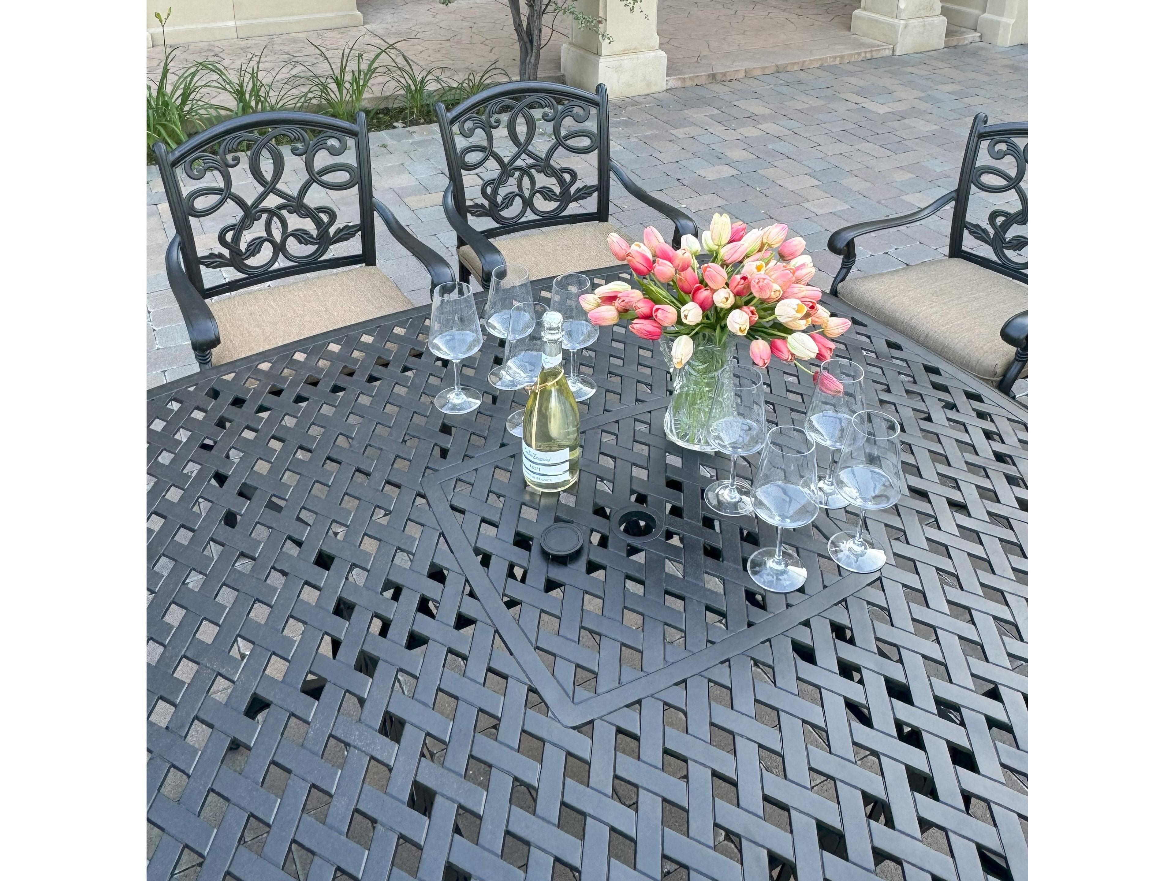 Darlee Outdoor Living Santa Monica Cast Aluminum 9-Piece Dining Set