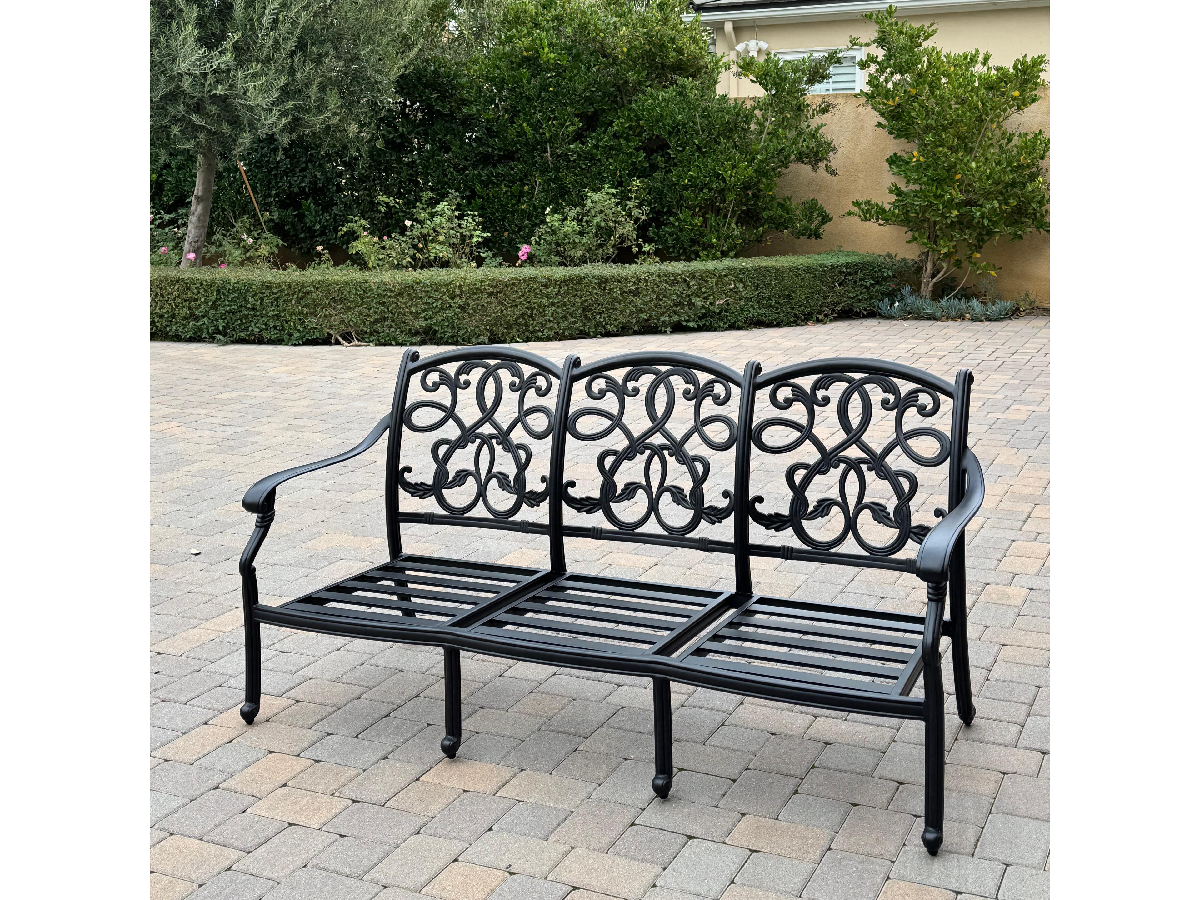 Darlee Outdoor Living Santa Monica Cast Aluminum 4-Piece Deep Seating Set with Cushions