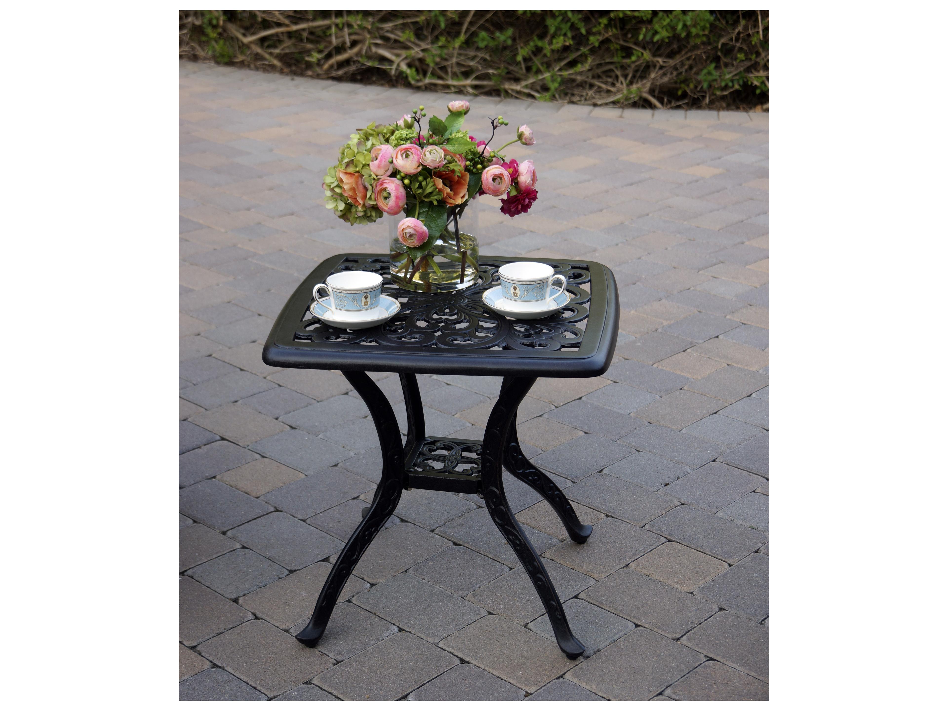 Darlee Outdoor Living Santa Monica Antique Bronze Cast Aluminum Cushion Lounge Set